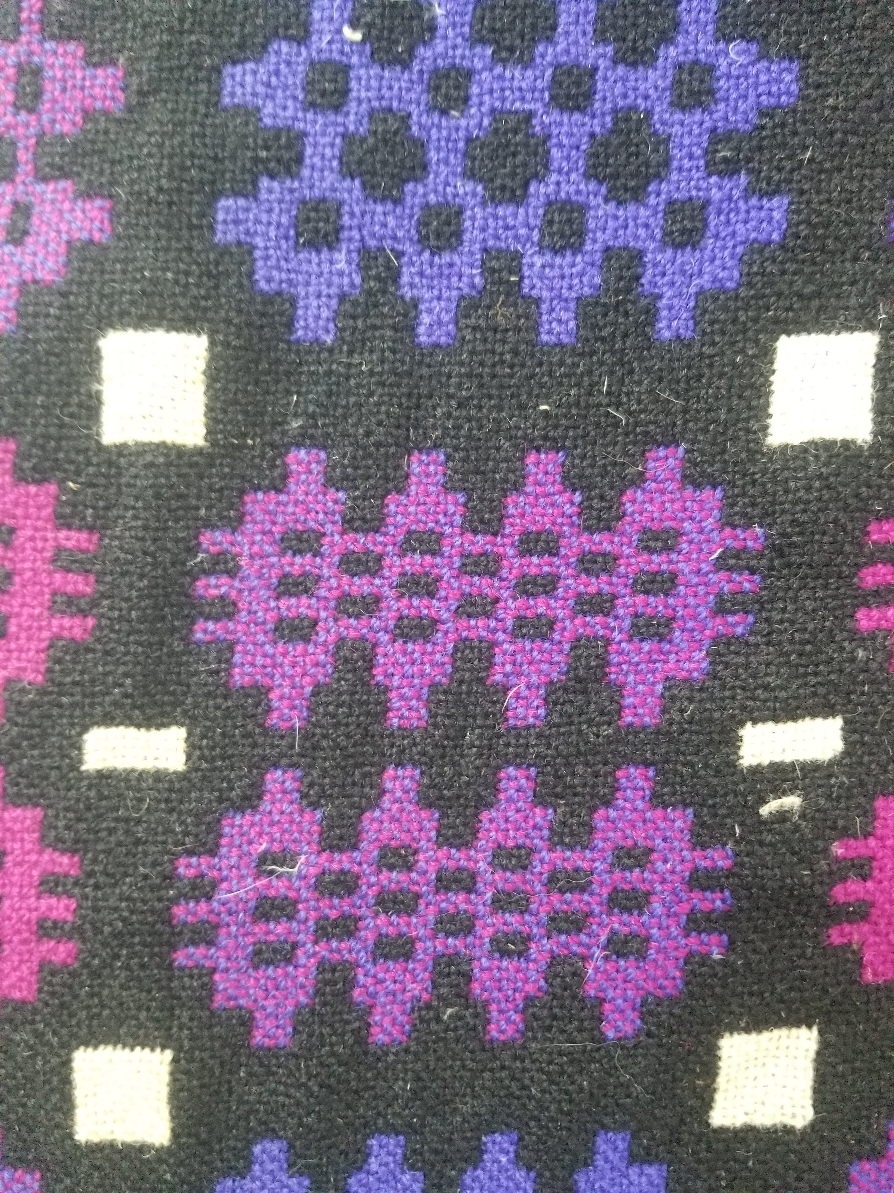 Vintage Welsh Wool Tapestry Blanket Reversible 240x160cm