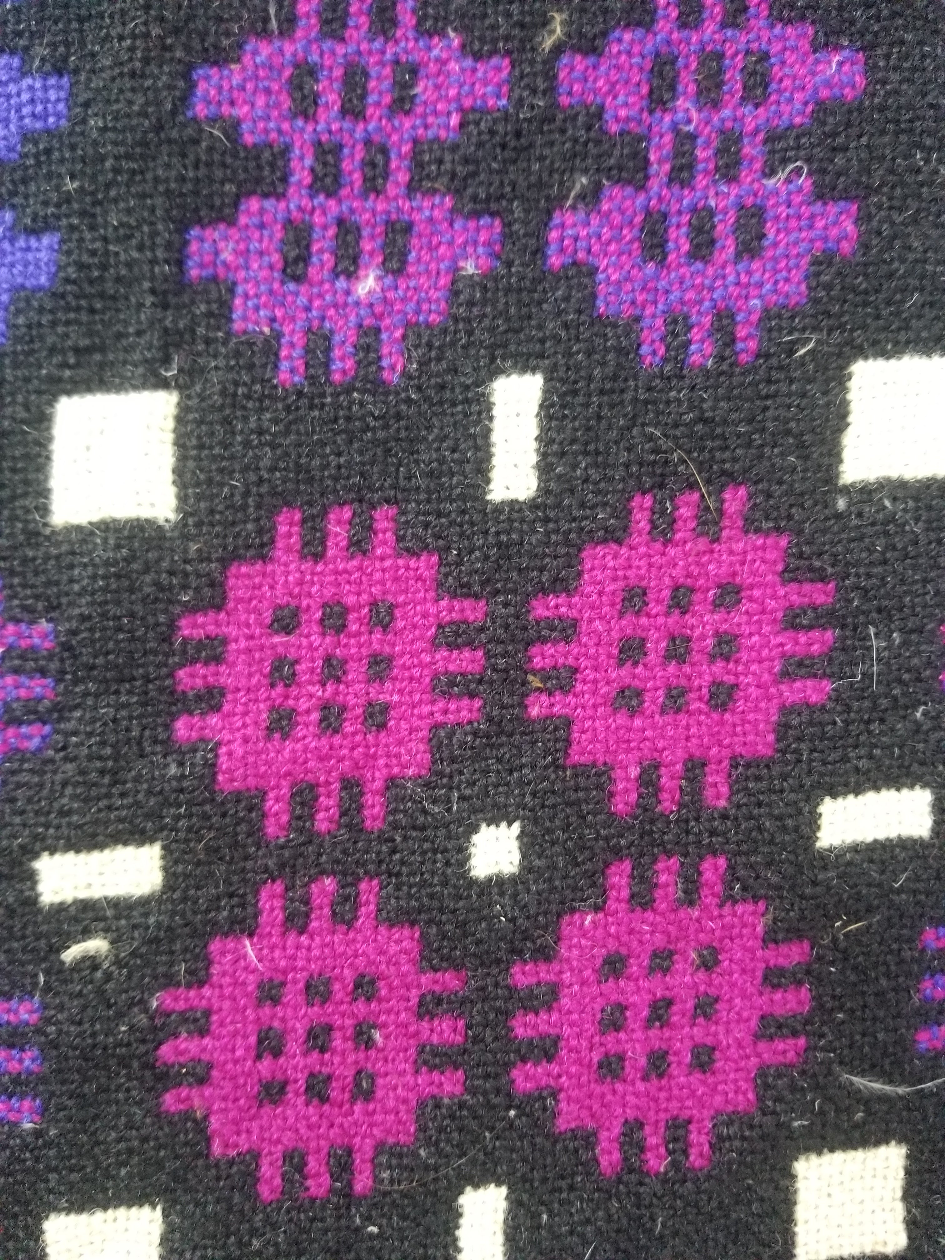 Vintage Welsh Wool Tapestry Blanket Reversible 240x160cm