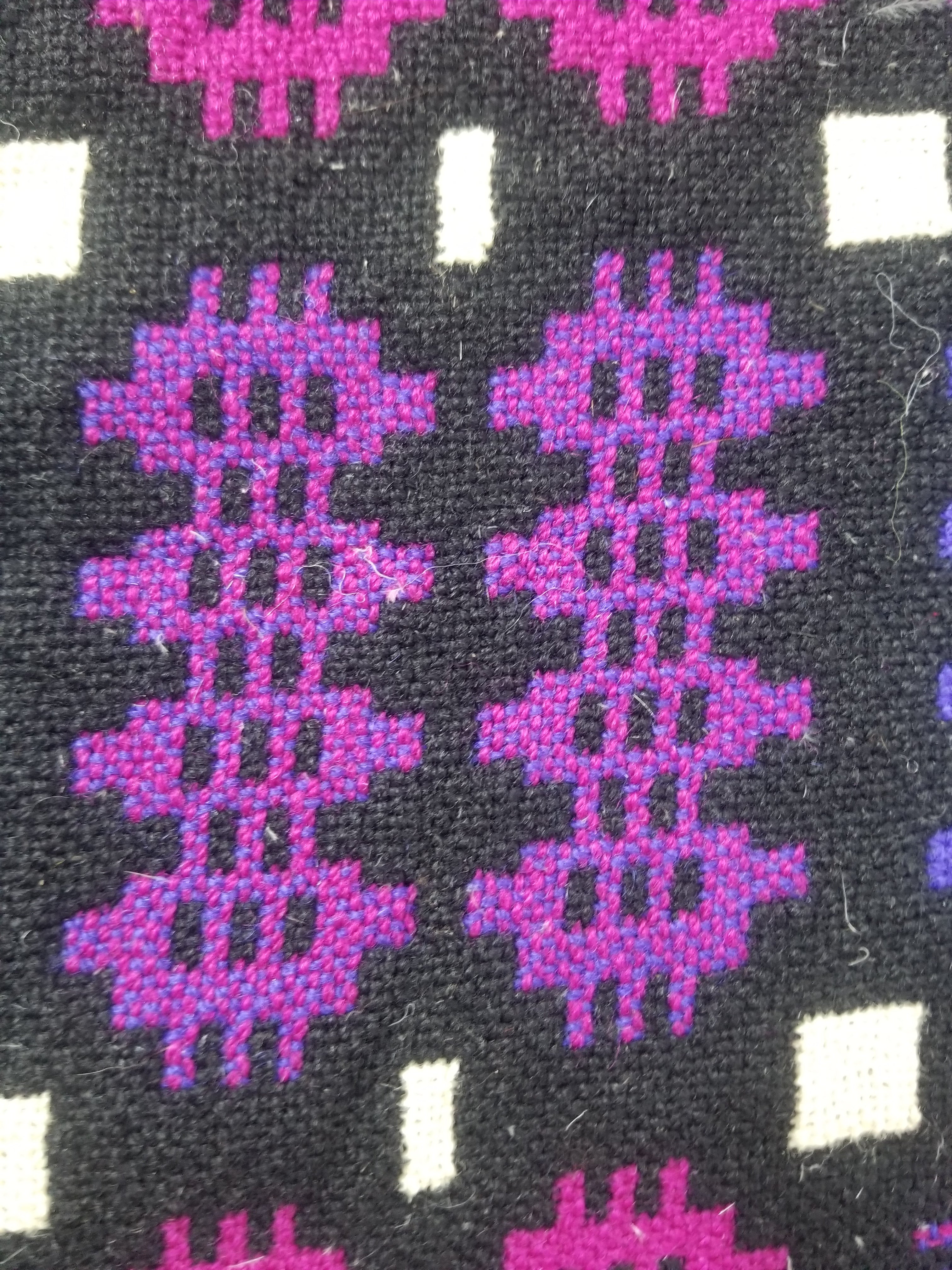 Vintage Welsh Wool Tapestry Blanket Reversible 240x160cm