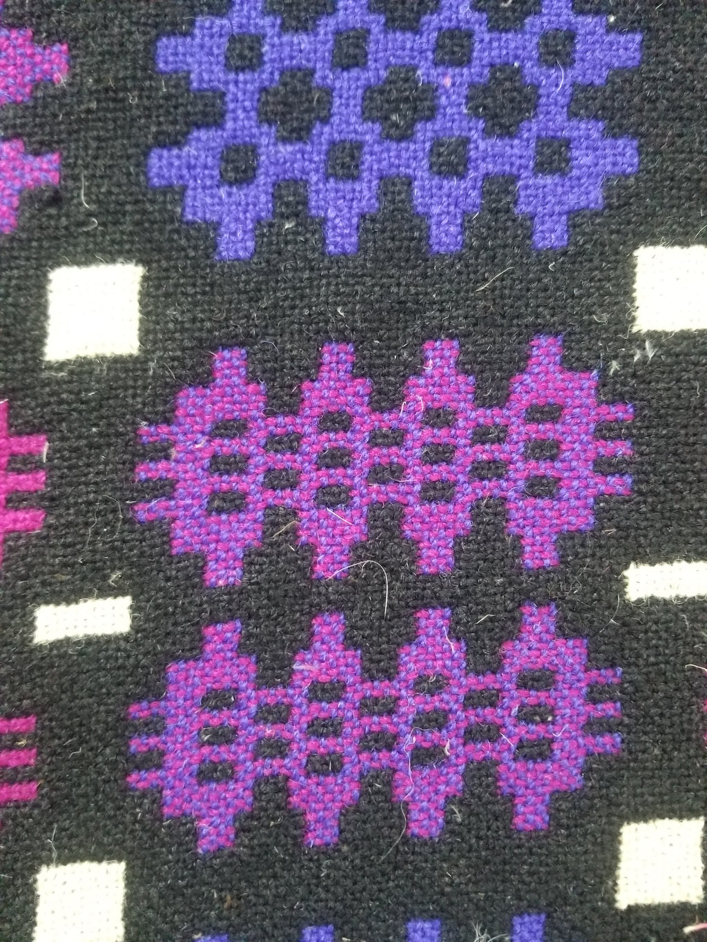 Vintage Welsh Wool Tapestry Blanket Reversible 240x160cm