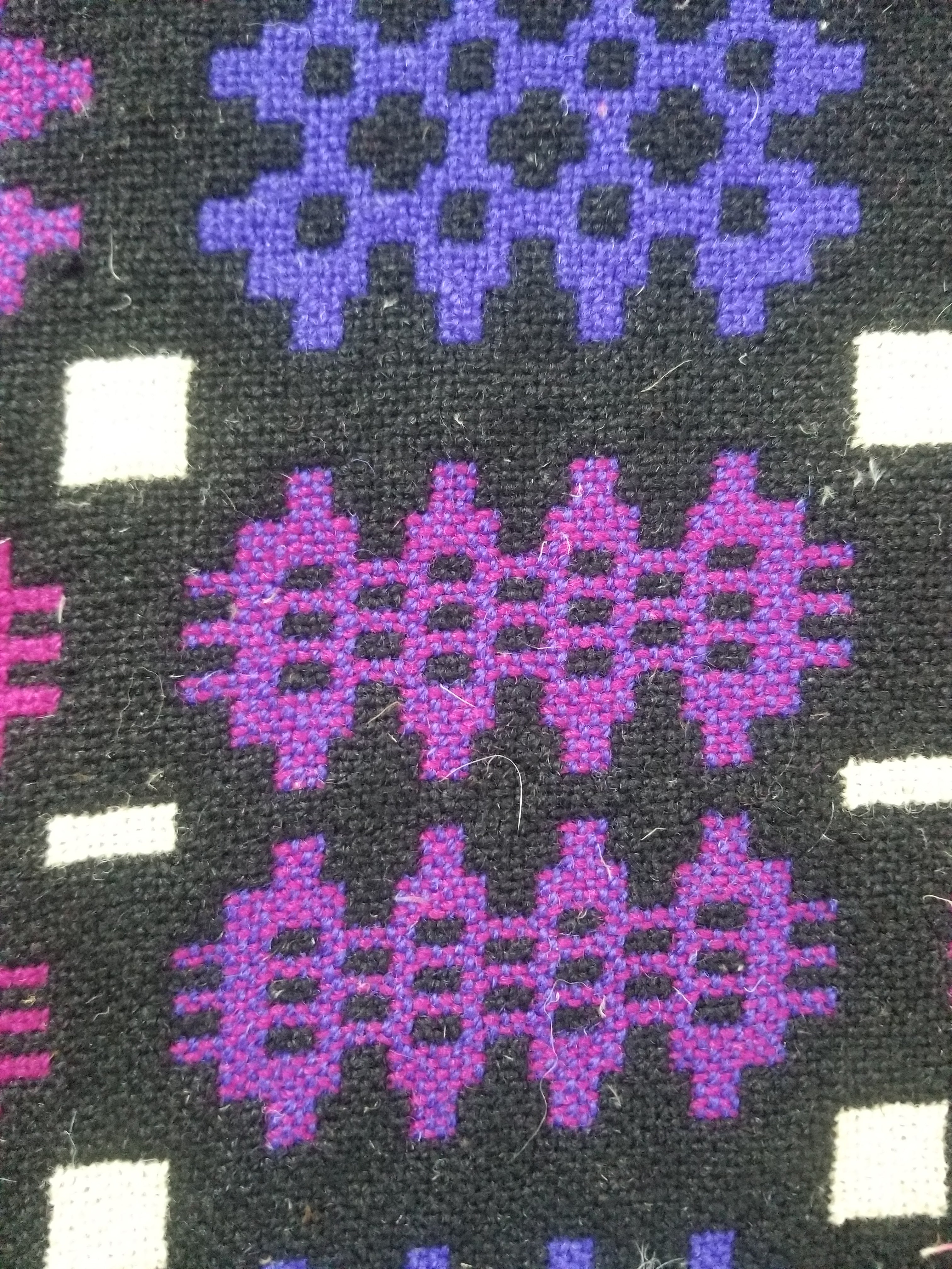 Vintage Welsh Wool Tapestry Blanket Reversible 240x160cm