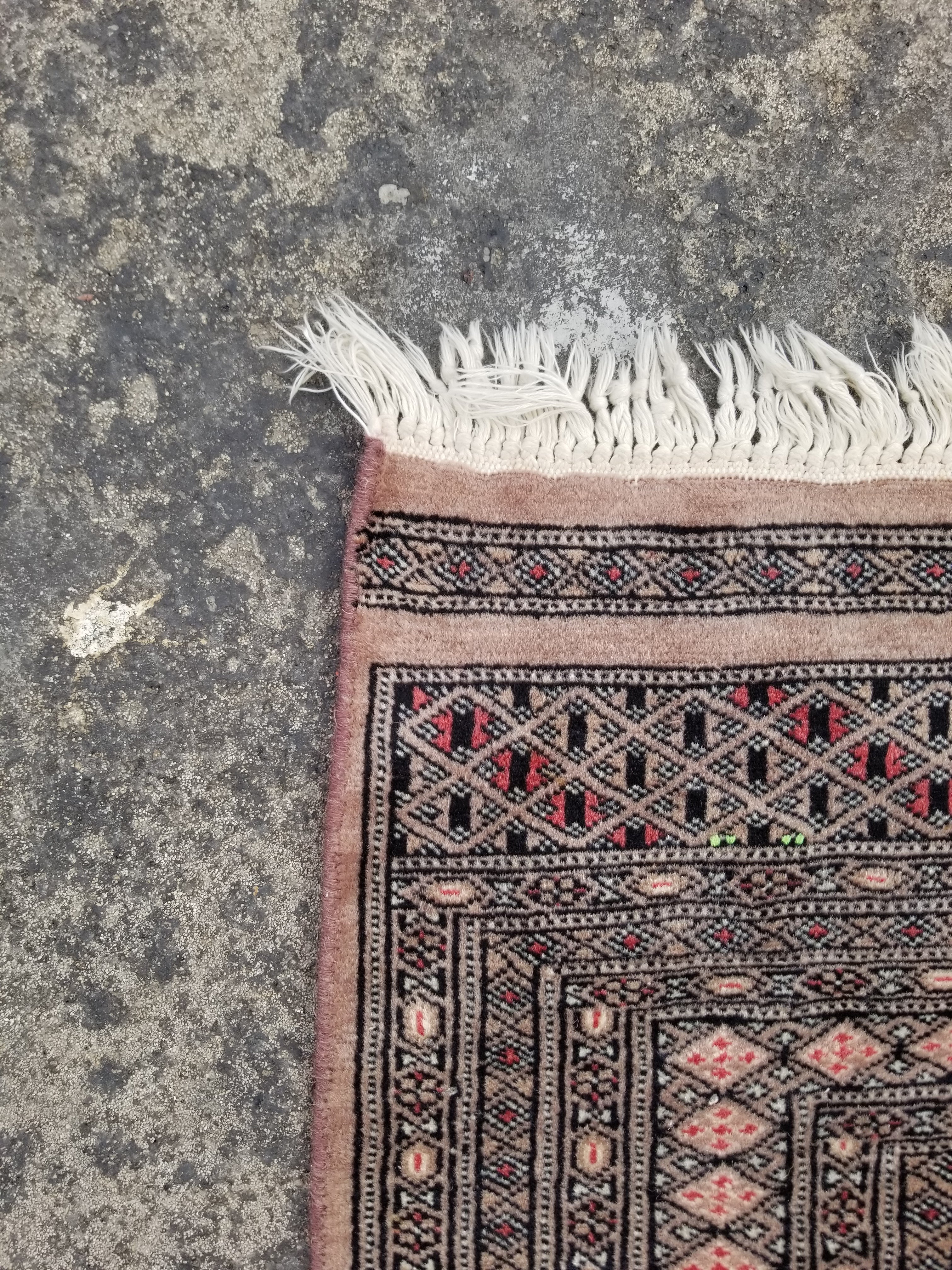 Vintage Traditional Handmade Pakistani Bokhara Wool Multicolor Rug 173x97cm