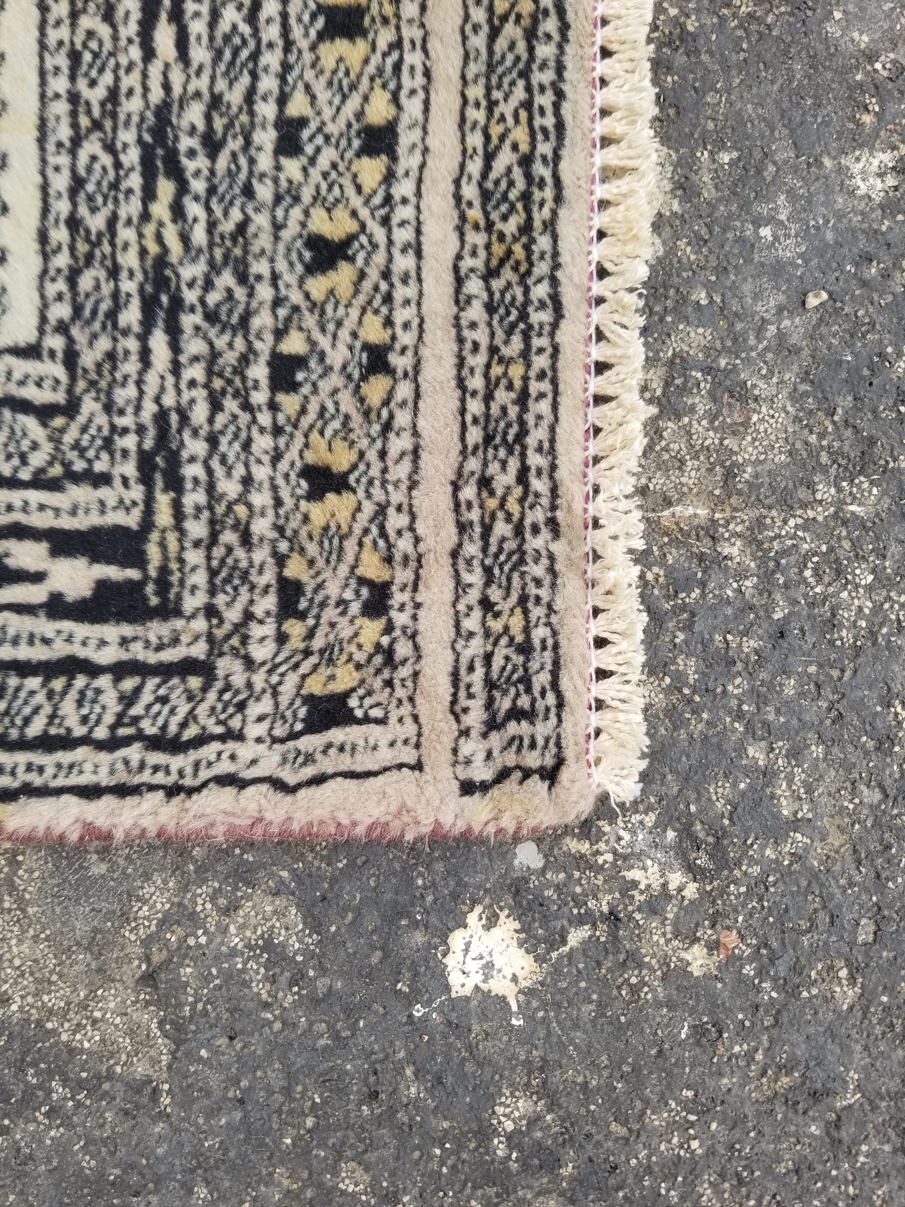 Vintage Traditional Handmade Oriental Wool Multicolor Doormat 63x46cm