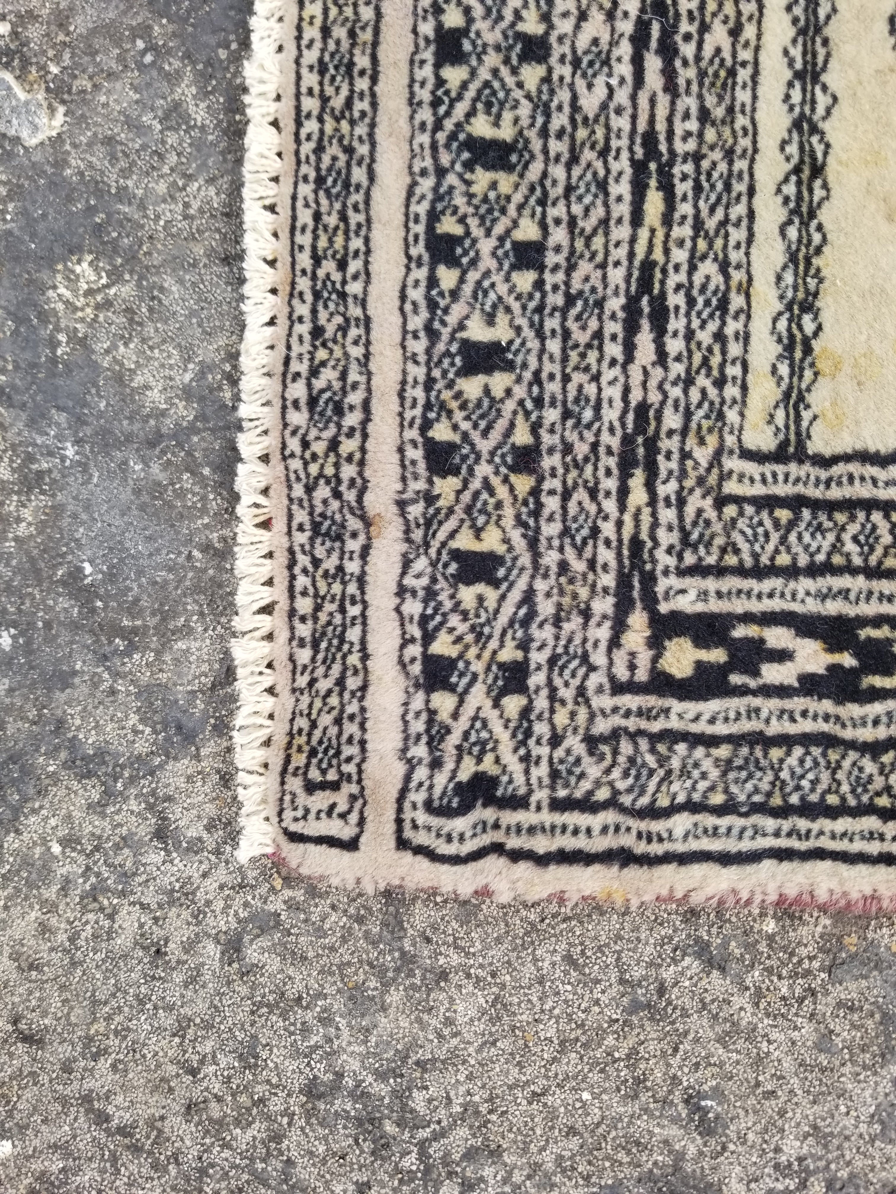 Vintage Traditional Handmade Oriental Wool Multicolor Doormat 63x46cm