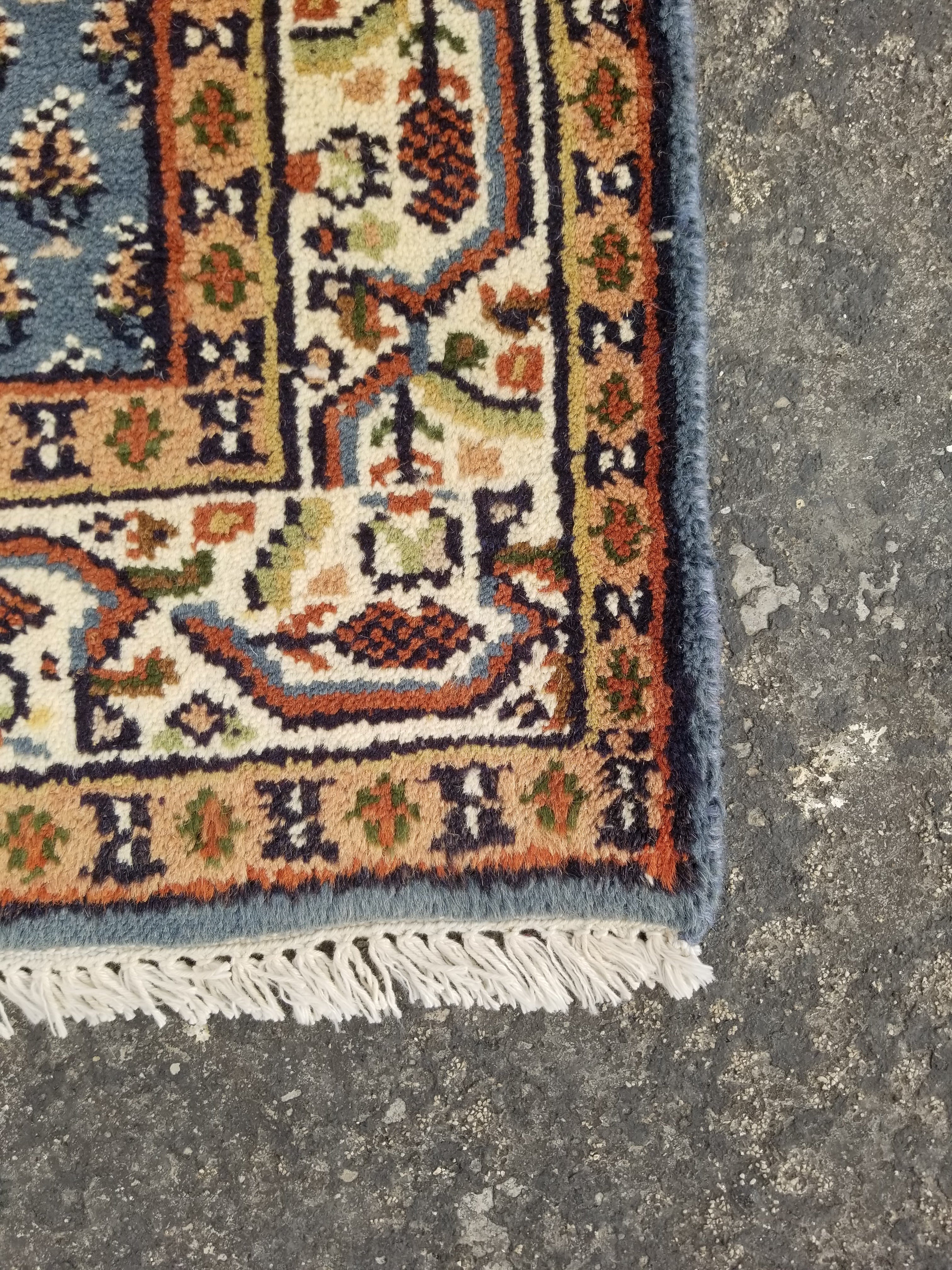 Vintage Traditional Handmade Sarouk Mir Boteh Wool Multicolor Rug 160x89cm