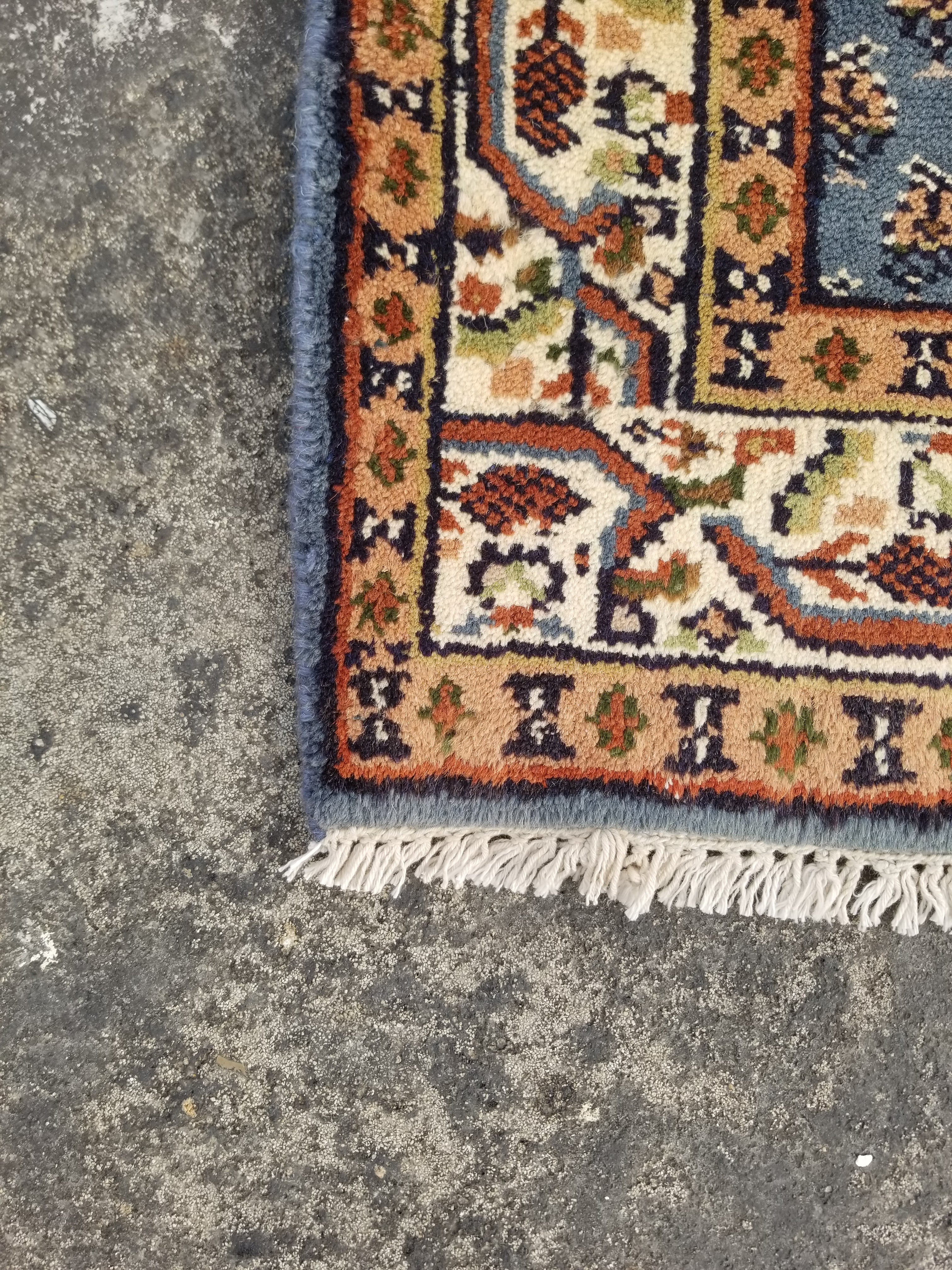 Vintage Traditional Handmade Sarouk Mir Boteh Wool Multicolor Rug 160x89cm
