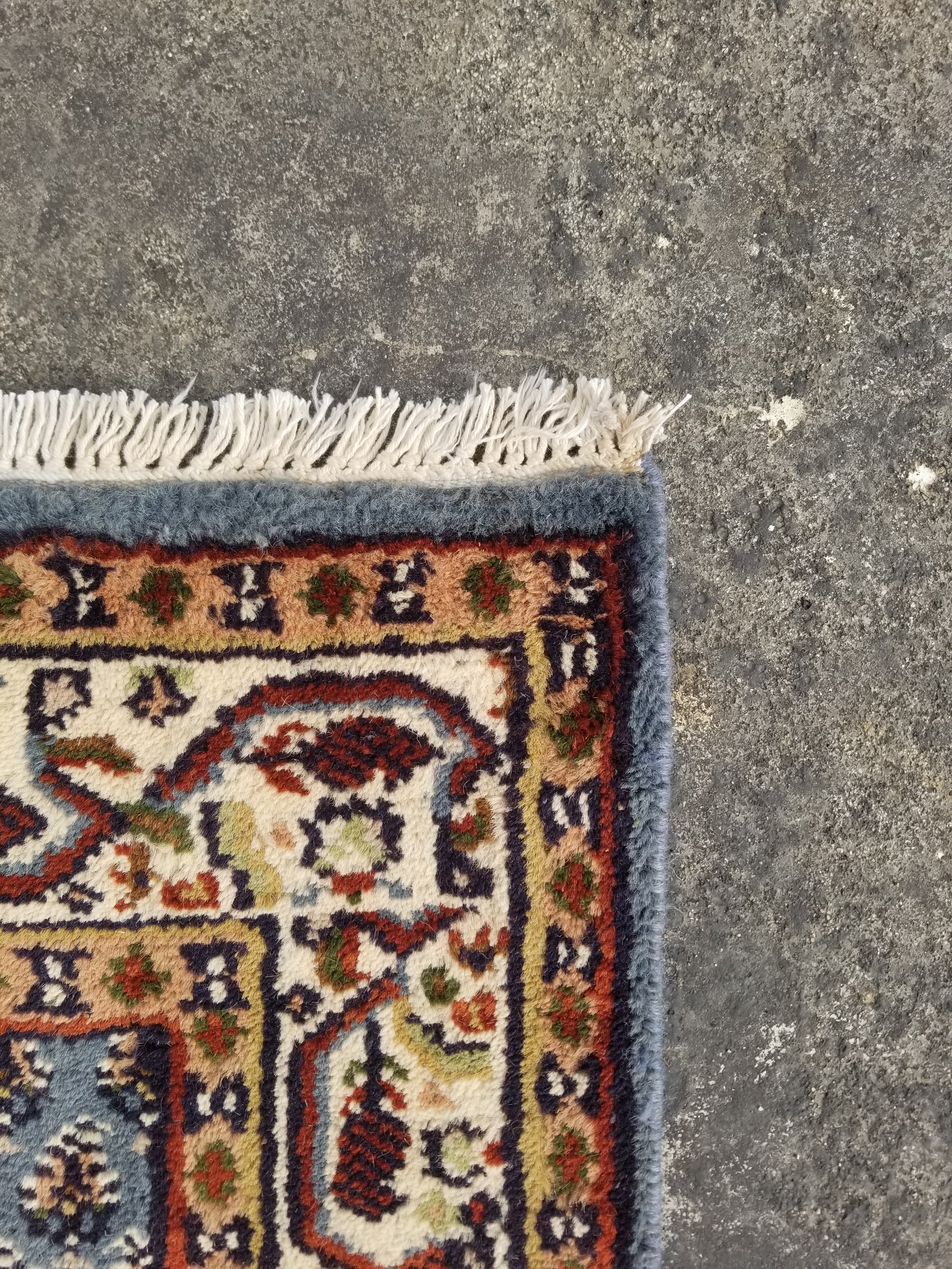 Vintage Traditional Handmade Sarouk Mir Boteh Wool Multicolor Rug 160x89cm