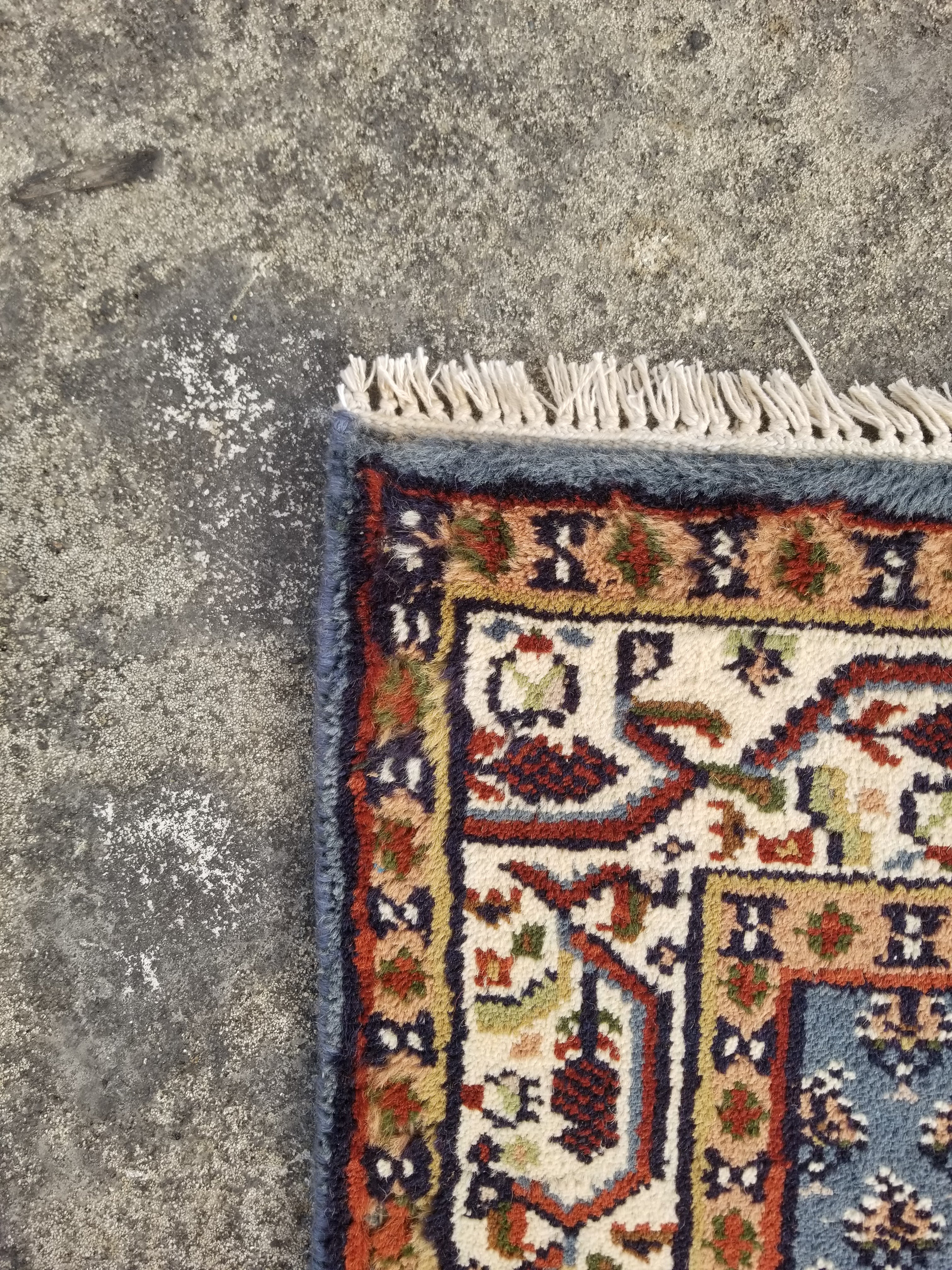 Vintage Traditional Handmade Sarouk Mir Boteh Wool Multicolor Rug 160x89cm