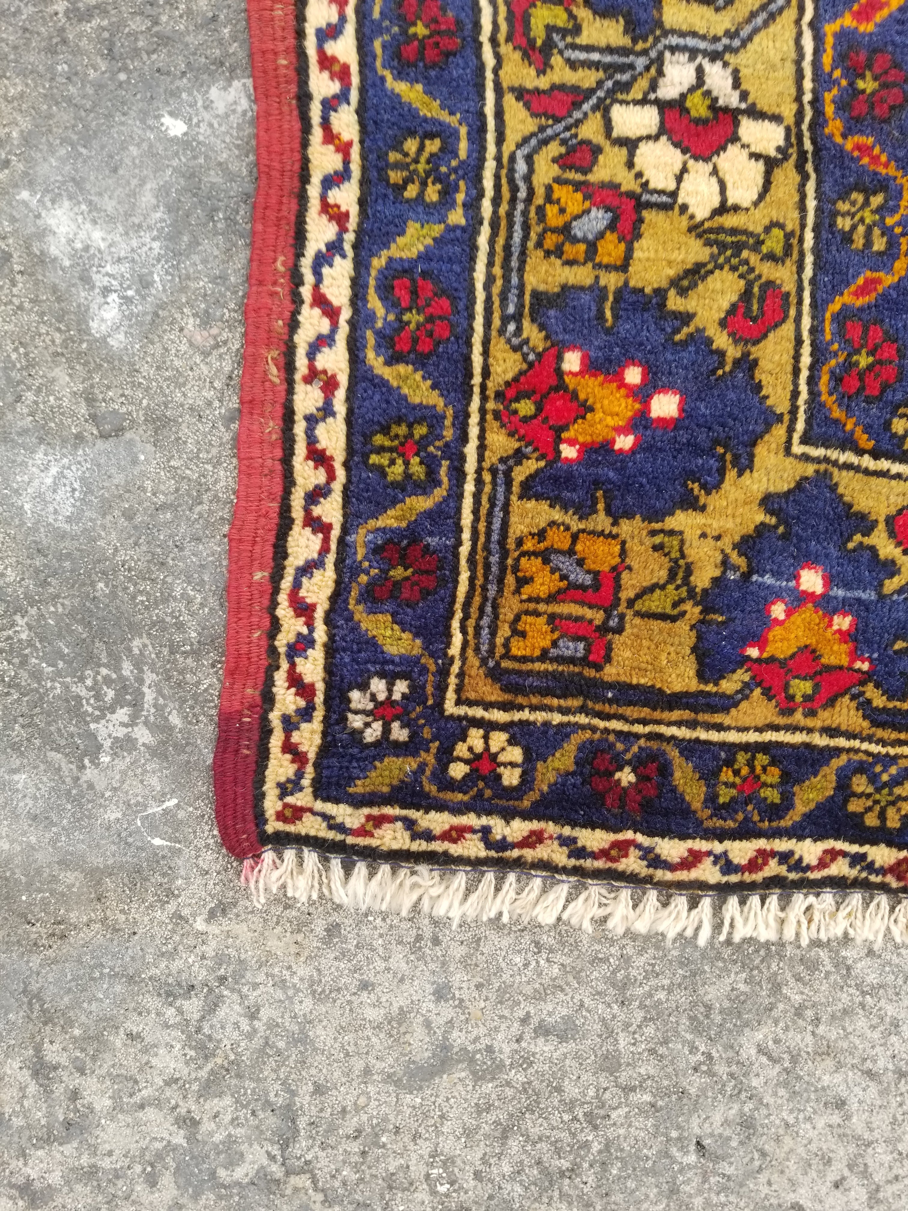 Vintage Traditional Handmade Turkish Wool Multicolor Rug 279x168cm