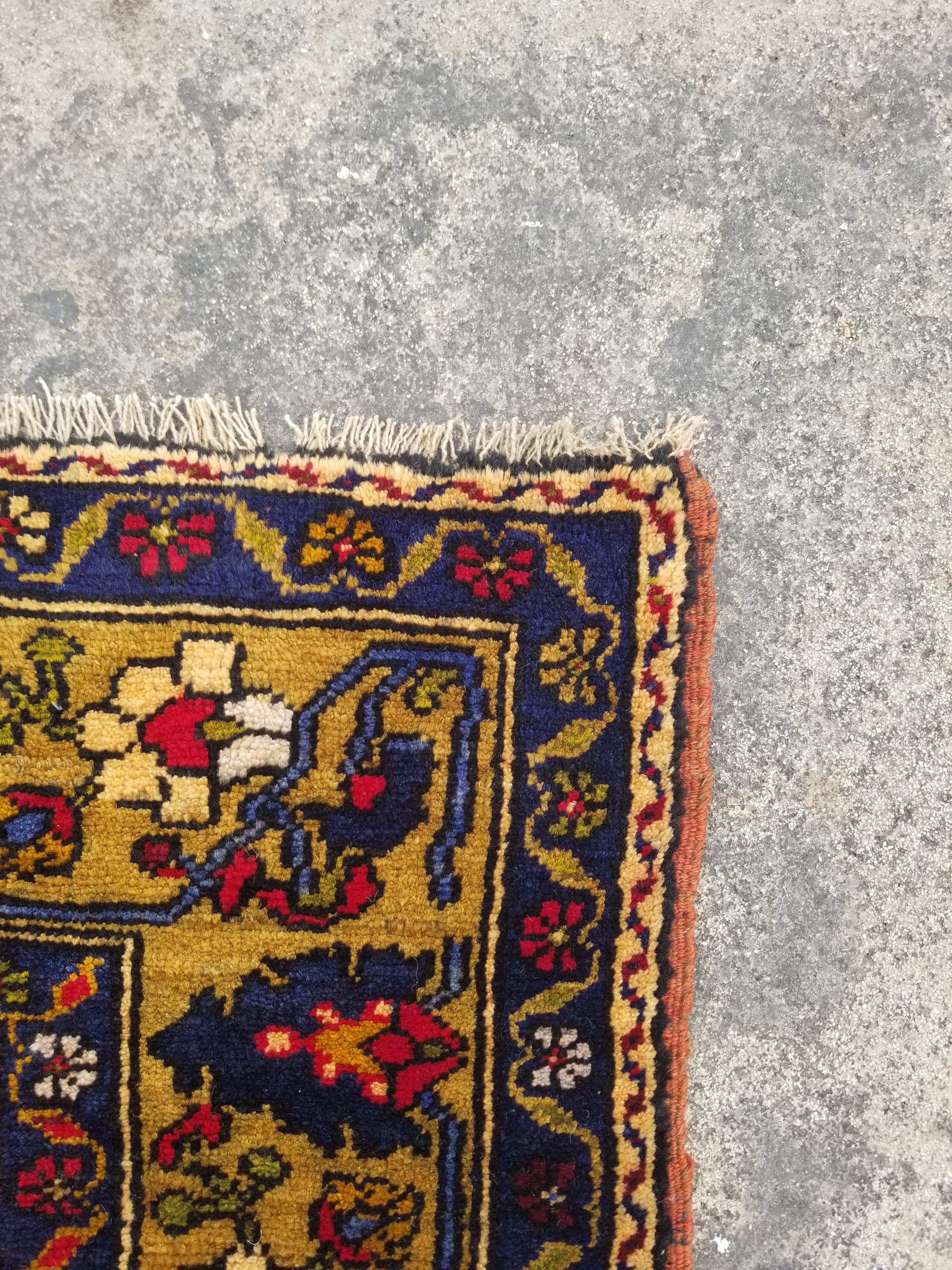 Vintage Traditional Handmade Turkish Wool Multicolor Rug 279x168cm