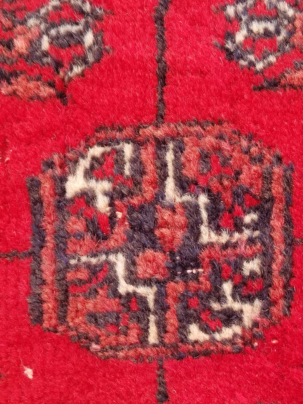 Distressed Antique Handmade Afghan Turkomen Wool Multicolor Rug 287x188cm