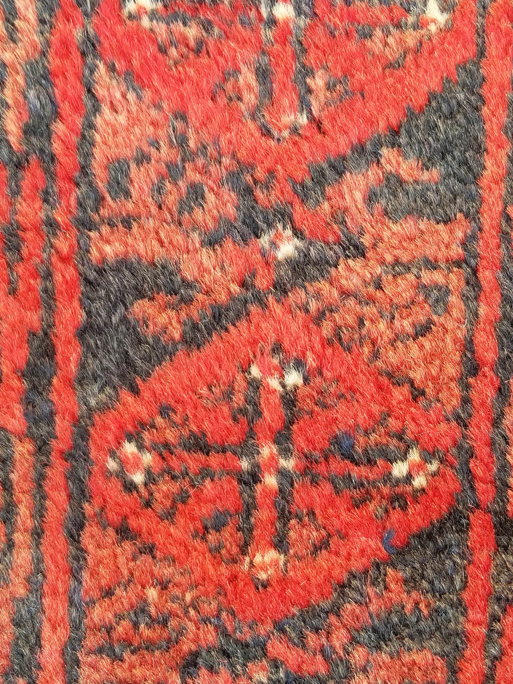 Distressed Antique Handmade Afghan Turkomen Wool Multicolor Rug 287x188cm