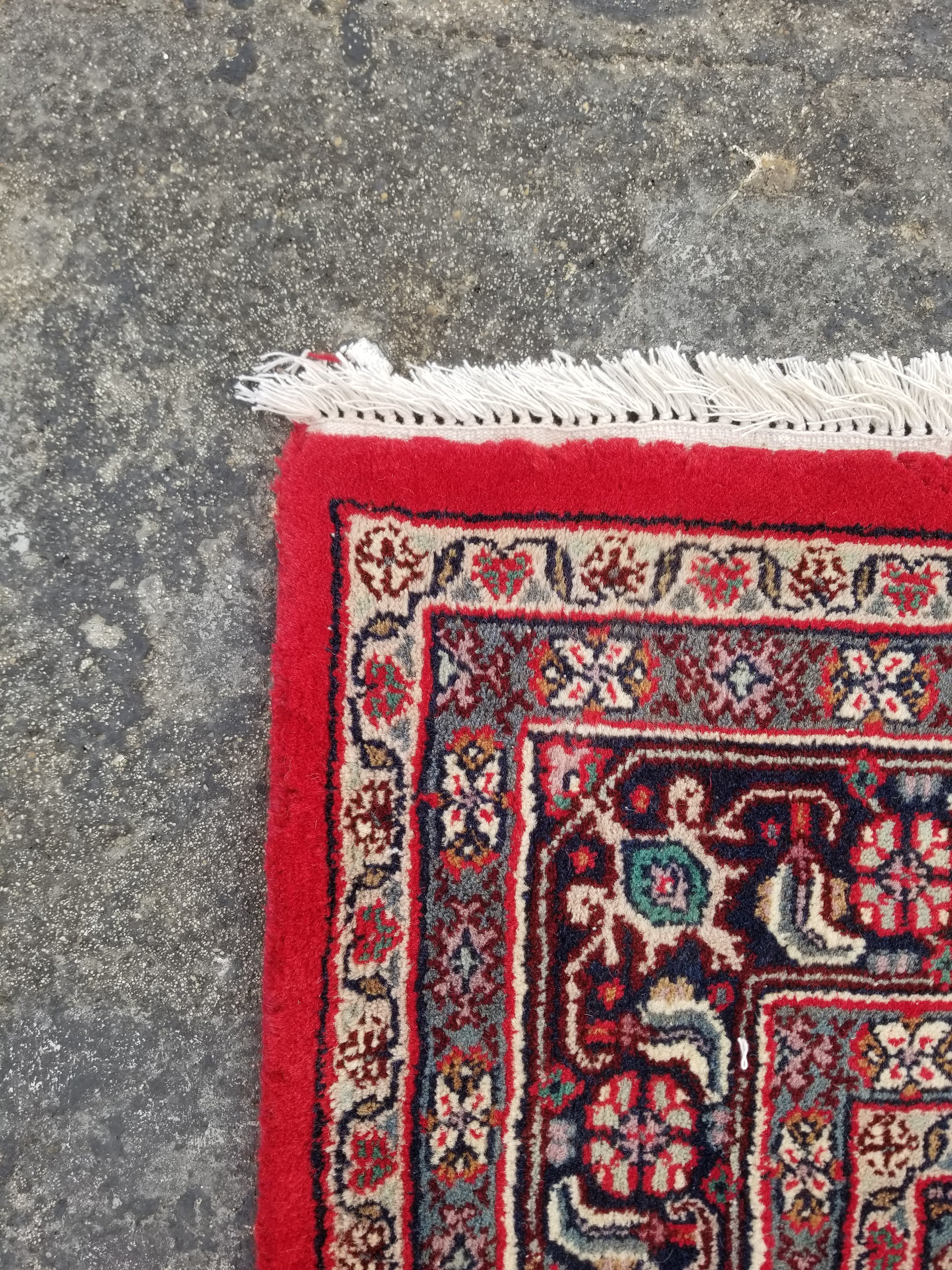Vintage Traditional Handmade Bidjar Wool Multicolor Rug 231x162cm
