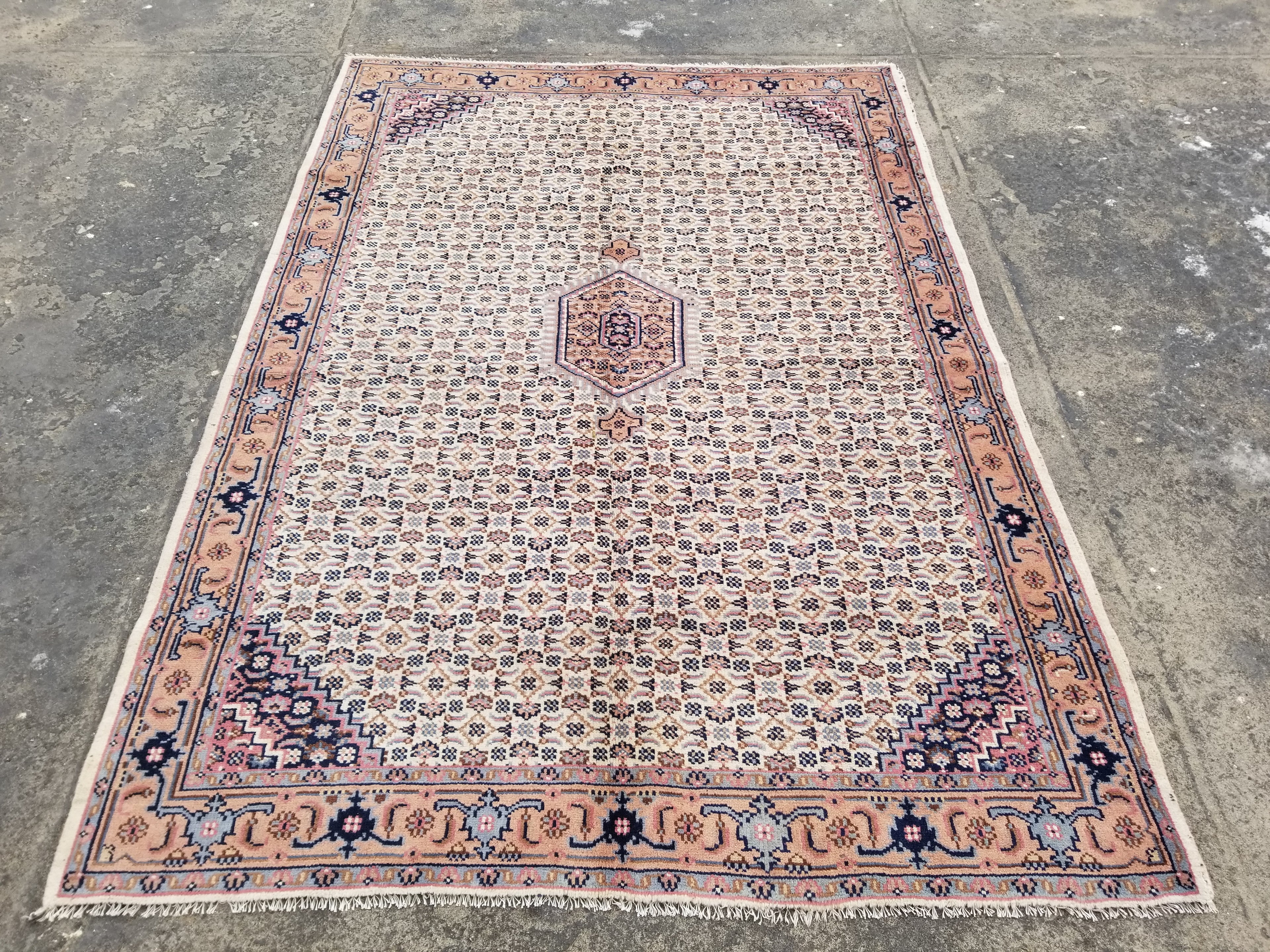 Vintage Traditional Handmade Oriental Wool Multicolor Rug 295x203cm