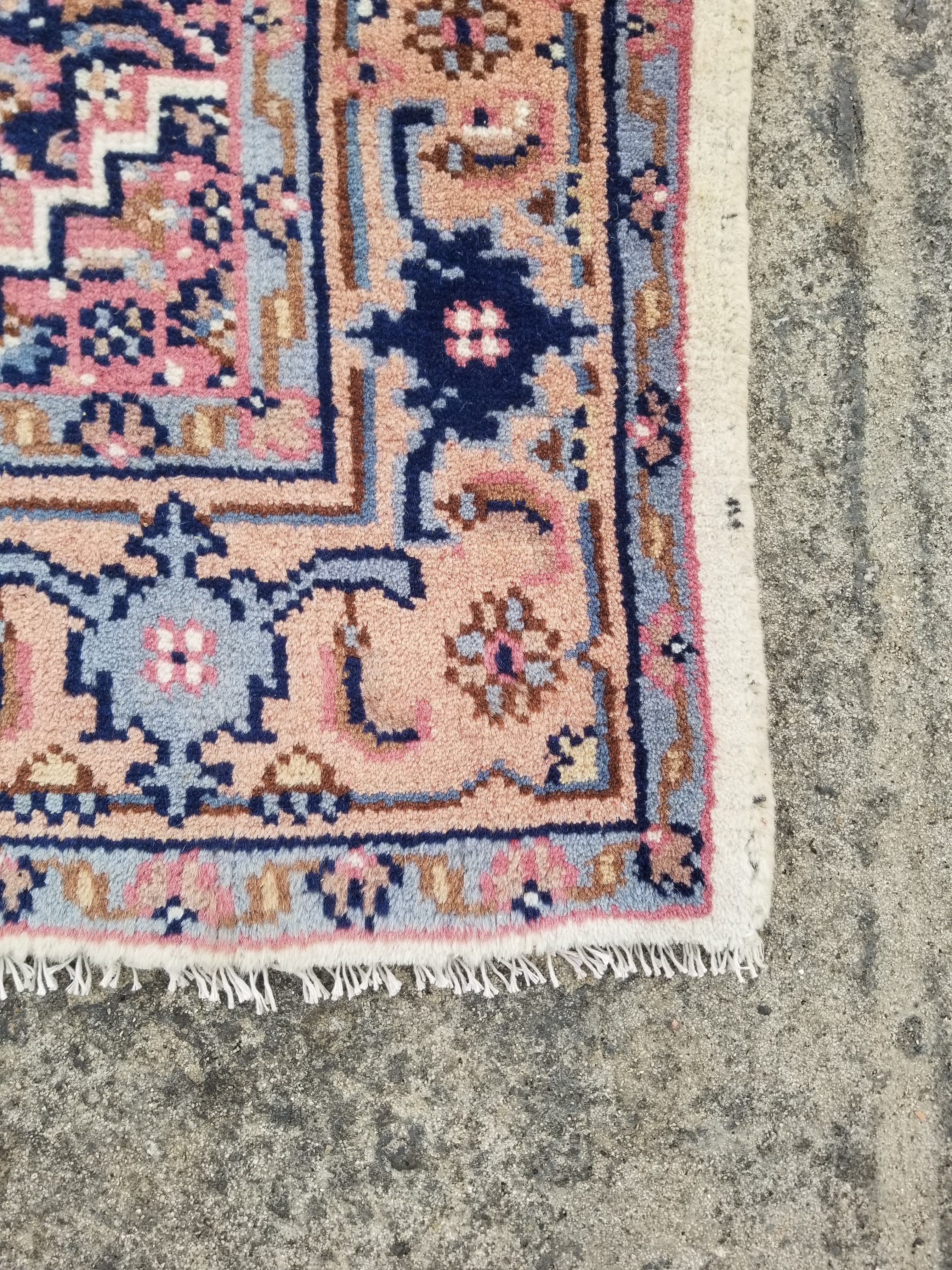 Vintage Traditional Handmade Oriental Wool Multicolor Rug 295x203cm