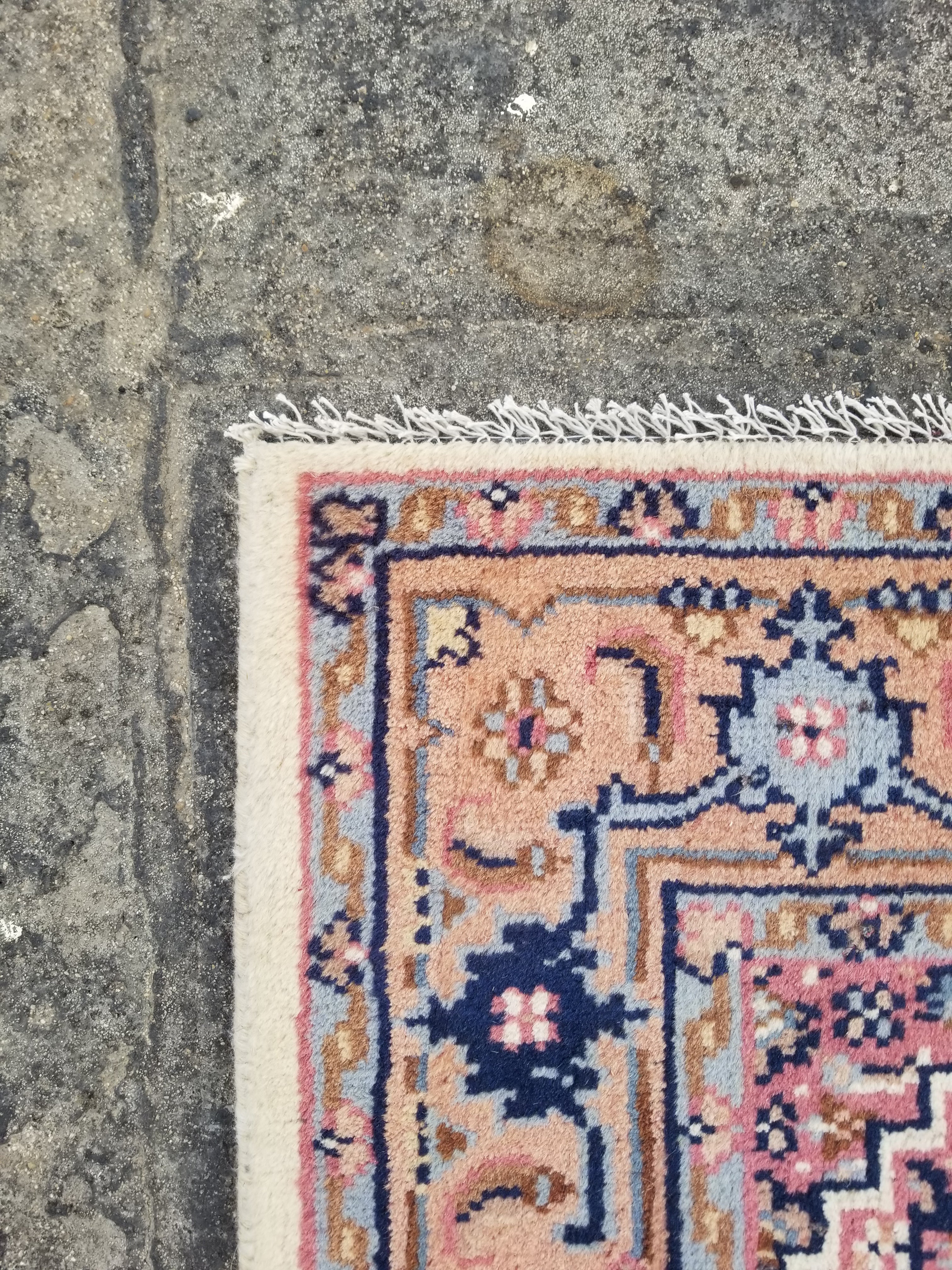 Vintage Traditional Handmade Oriental Wool Multicolor Rug 295x203cm