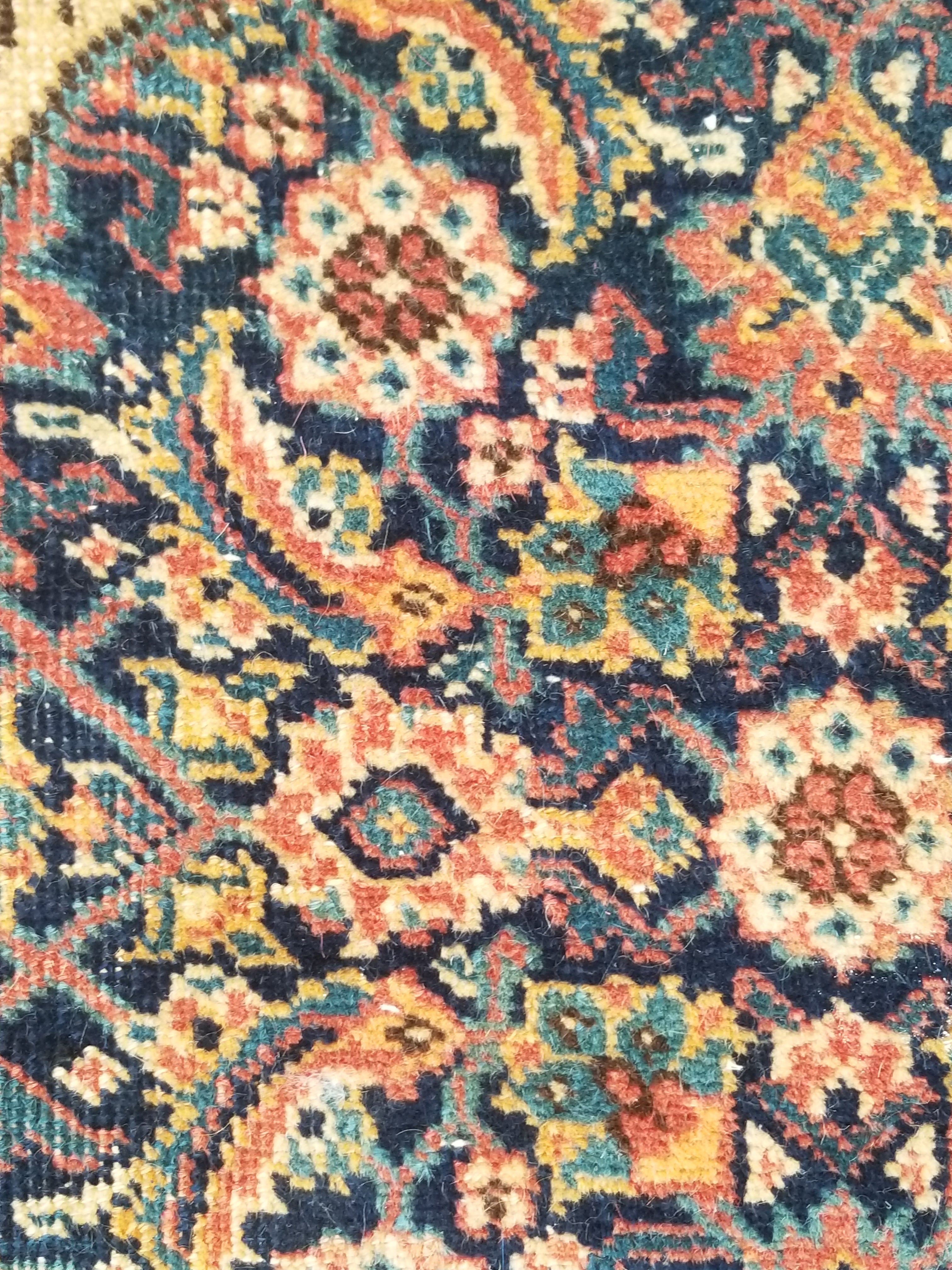 Distressed Antique Traditional Handmade Indian Agra Wool Multicolor Rug 330x246