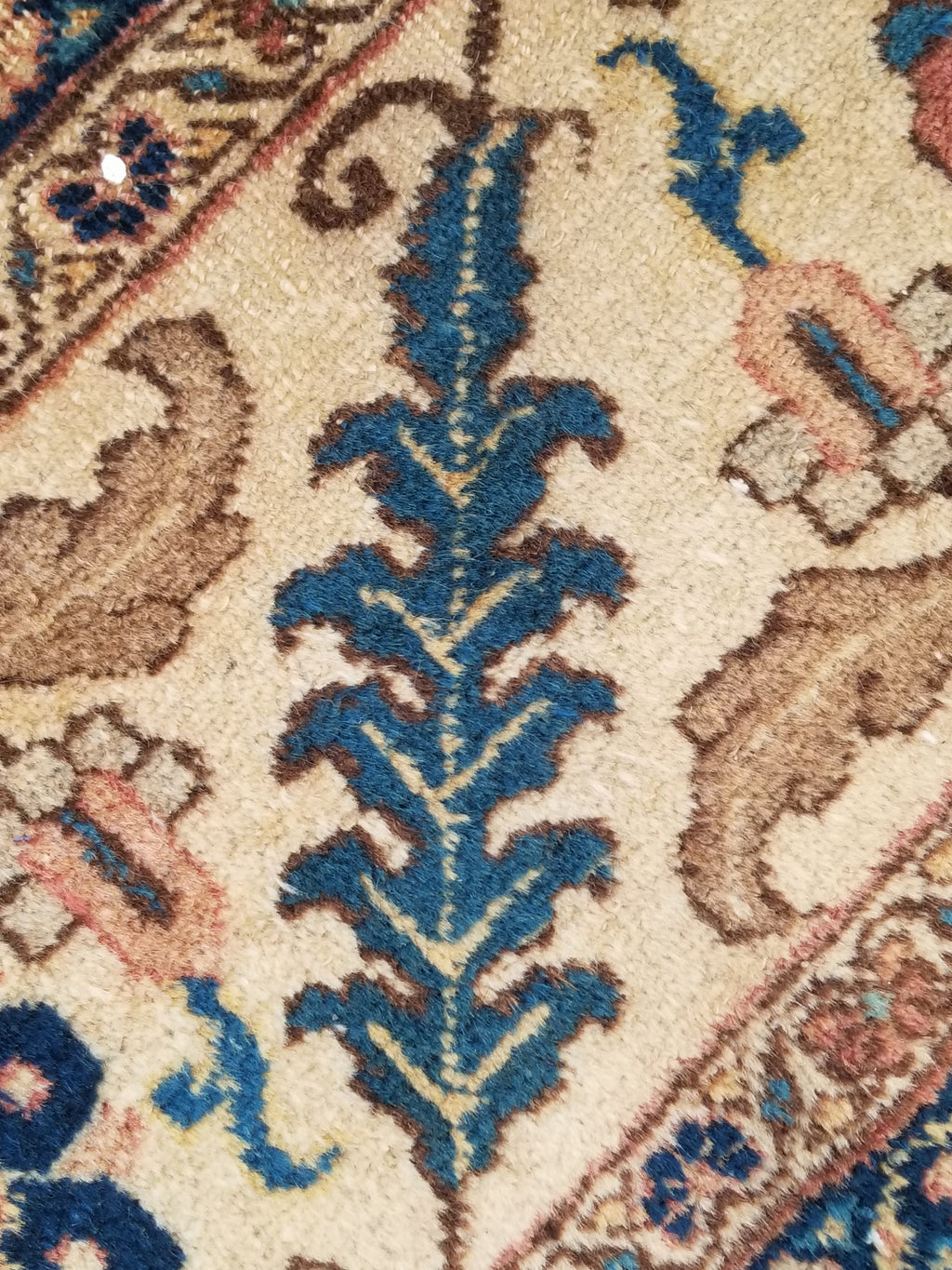 Distressed Antique Traditional Handmade Indian Agra Wool Multicolor Rug 330x246