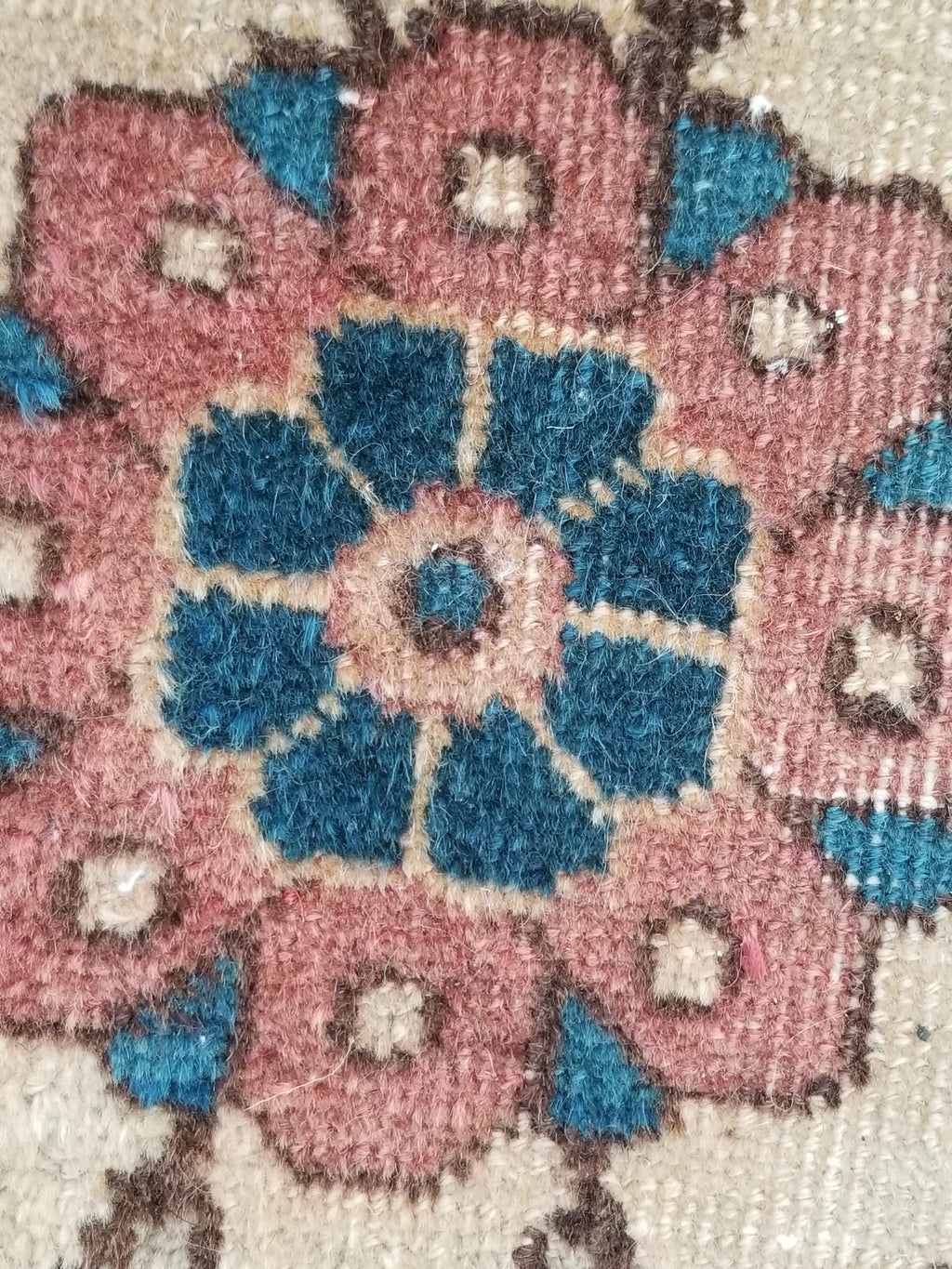 Distressed Antique Traditional Handmade Indian Agra Wool Multicolor Rug 330x246