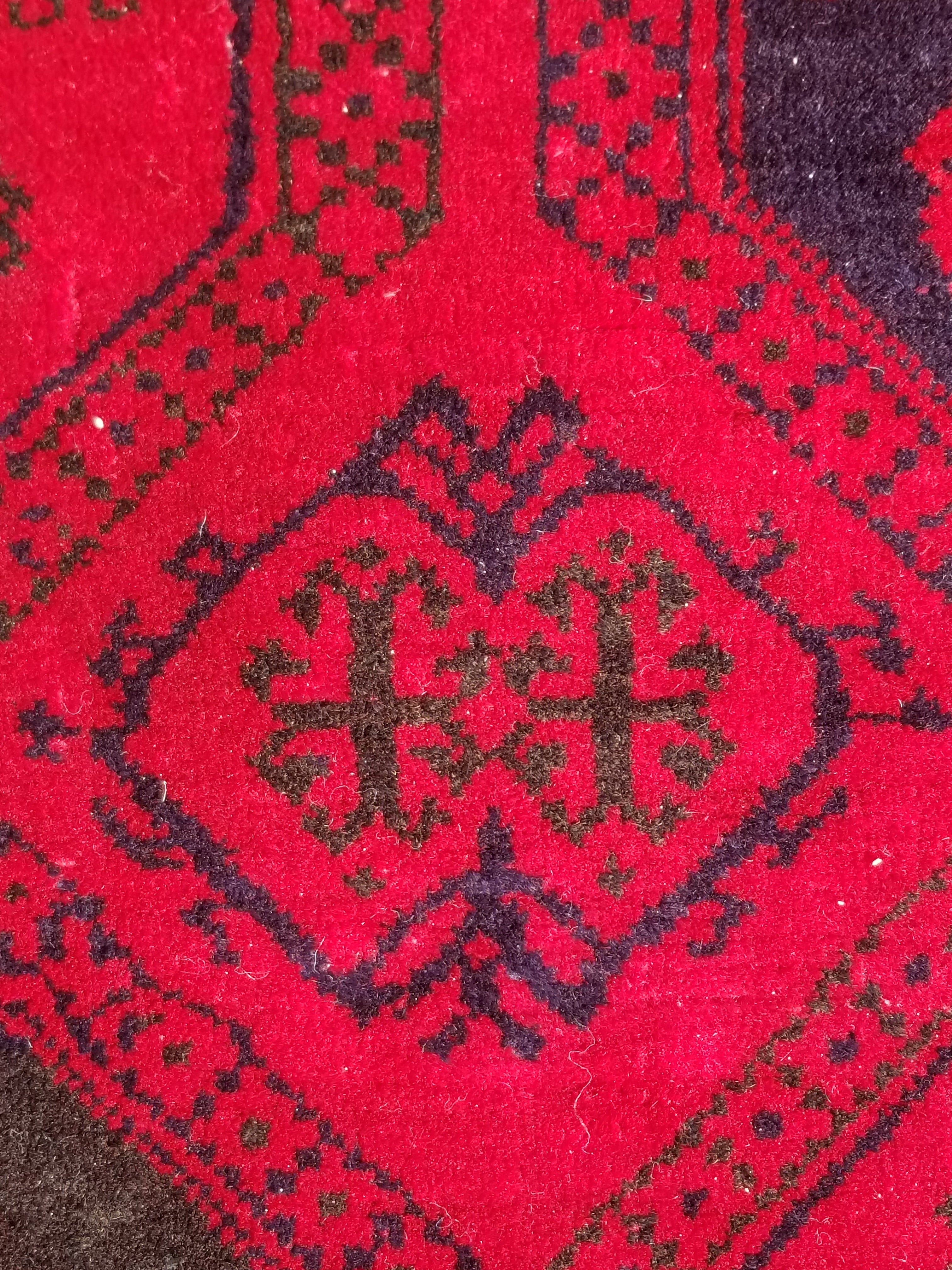 Vintage Traditional Handmade Afghan Wool Multicolor Rug 231x162cm