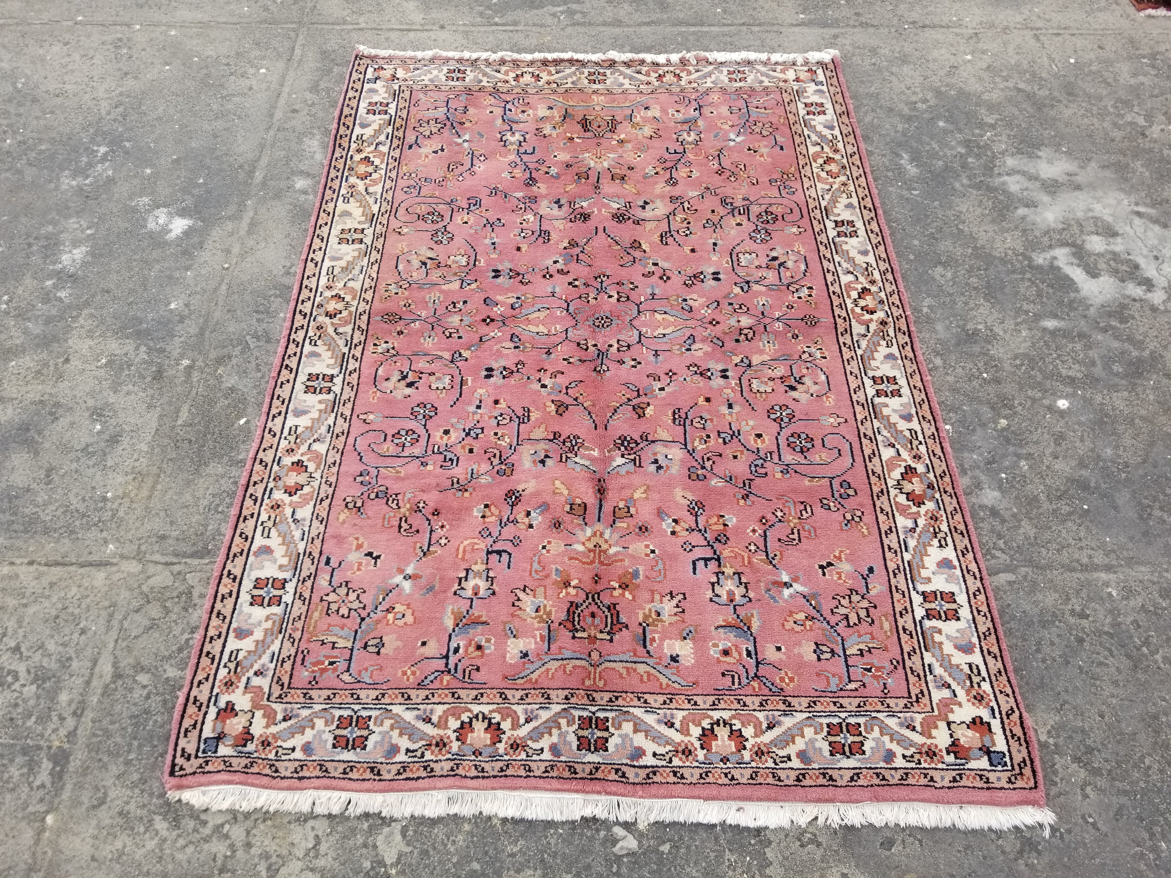 Vintage Traditional Handmade Oriental Wool Multicolor Rug 249x168cm