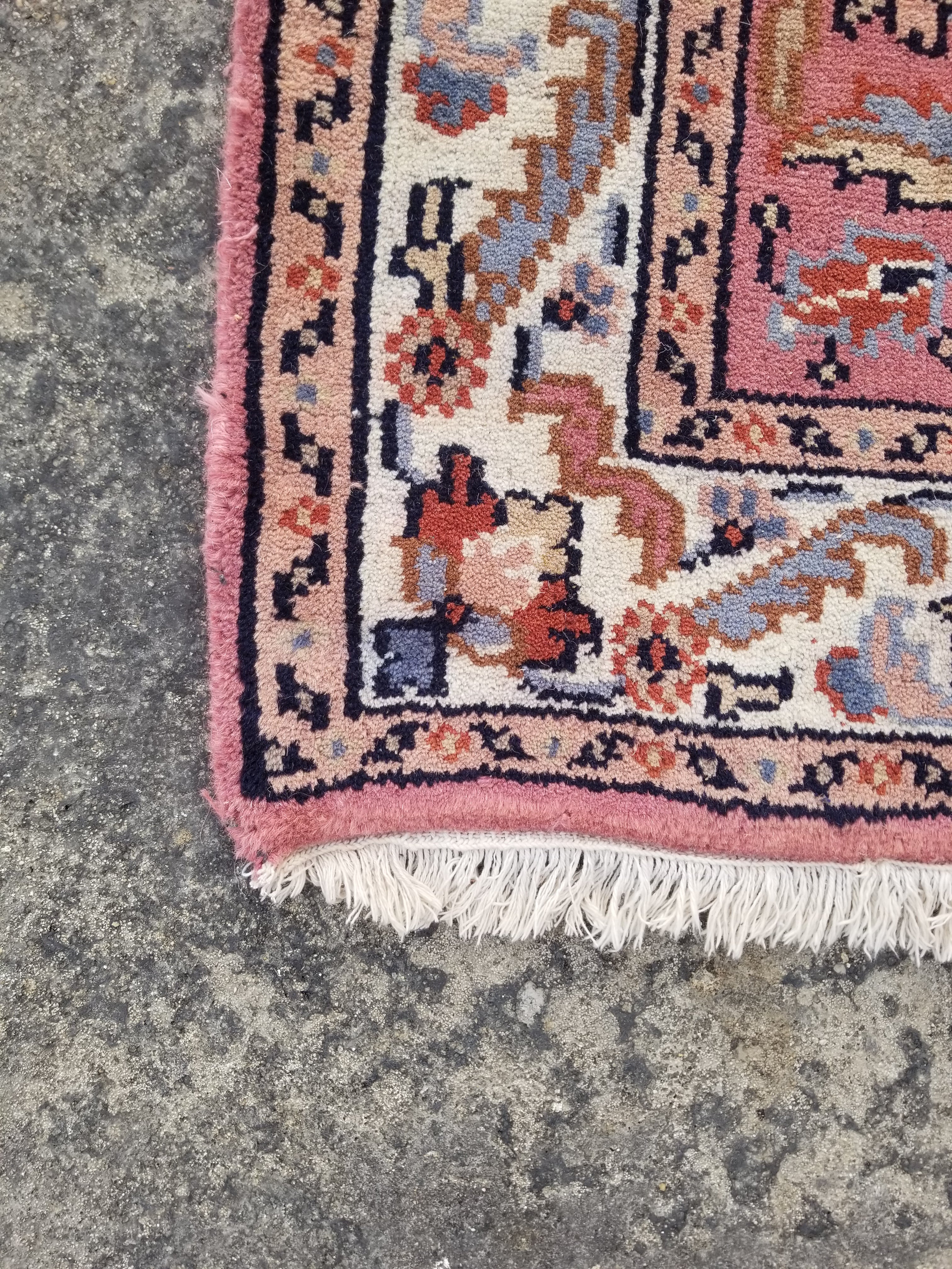 Vintage Traditional Handmade Oriental Wool Multicolor Rug 249x168cm
