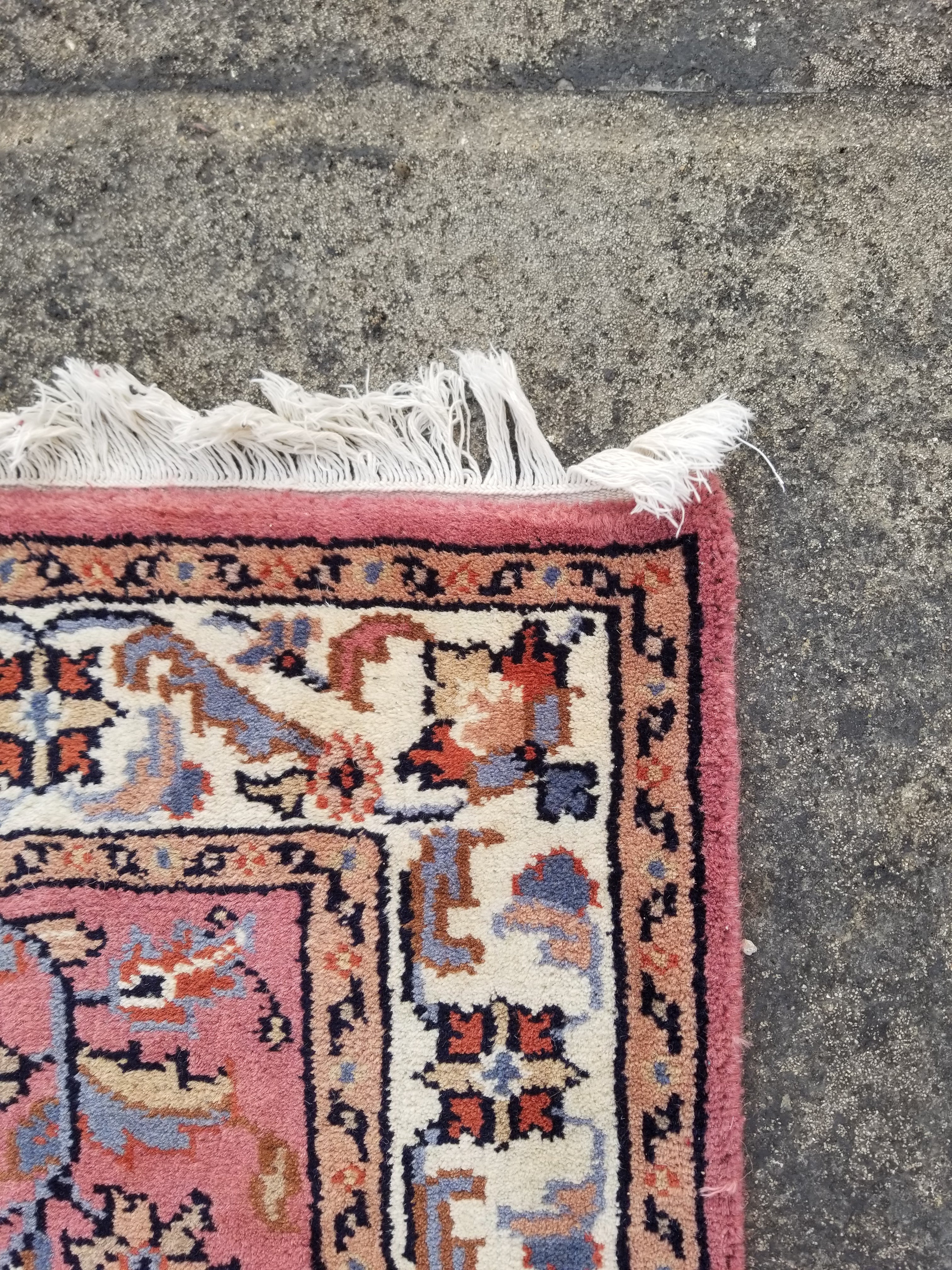 Vintage Traditional Handmade Oriental Wool Multicolor Rug 249x168cm