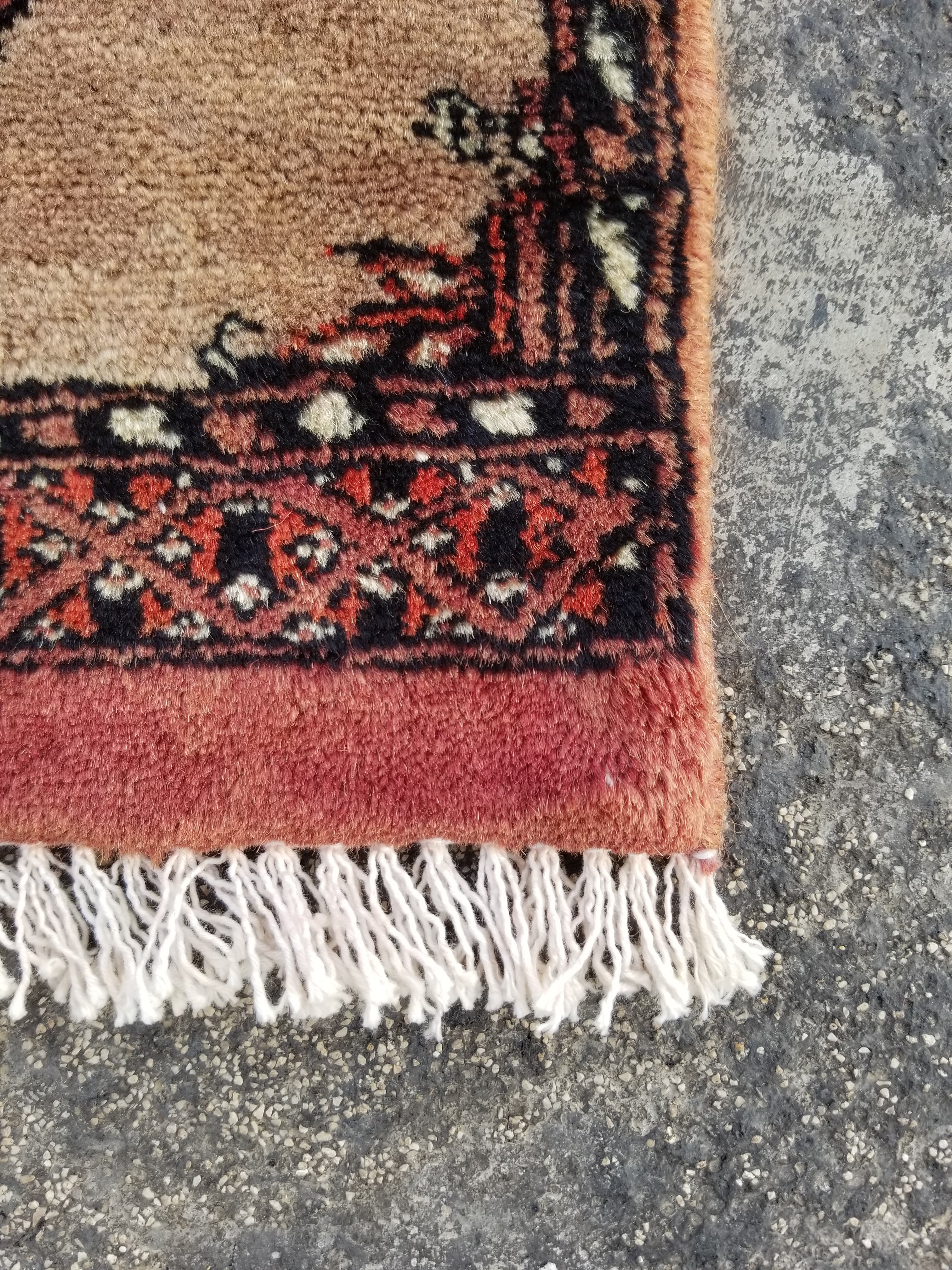 Vintage Traditional Handmade Bokhara Style Wool Multicolor Runner 114x35cm