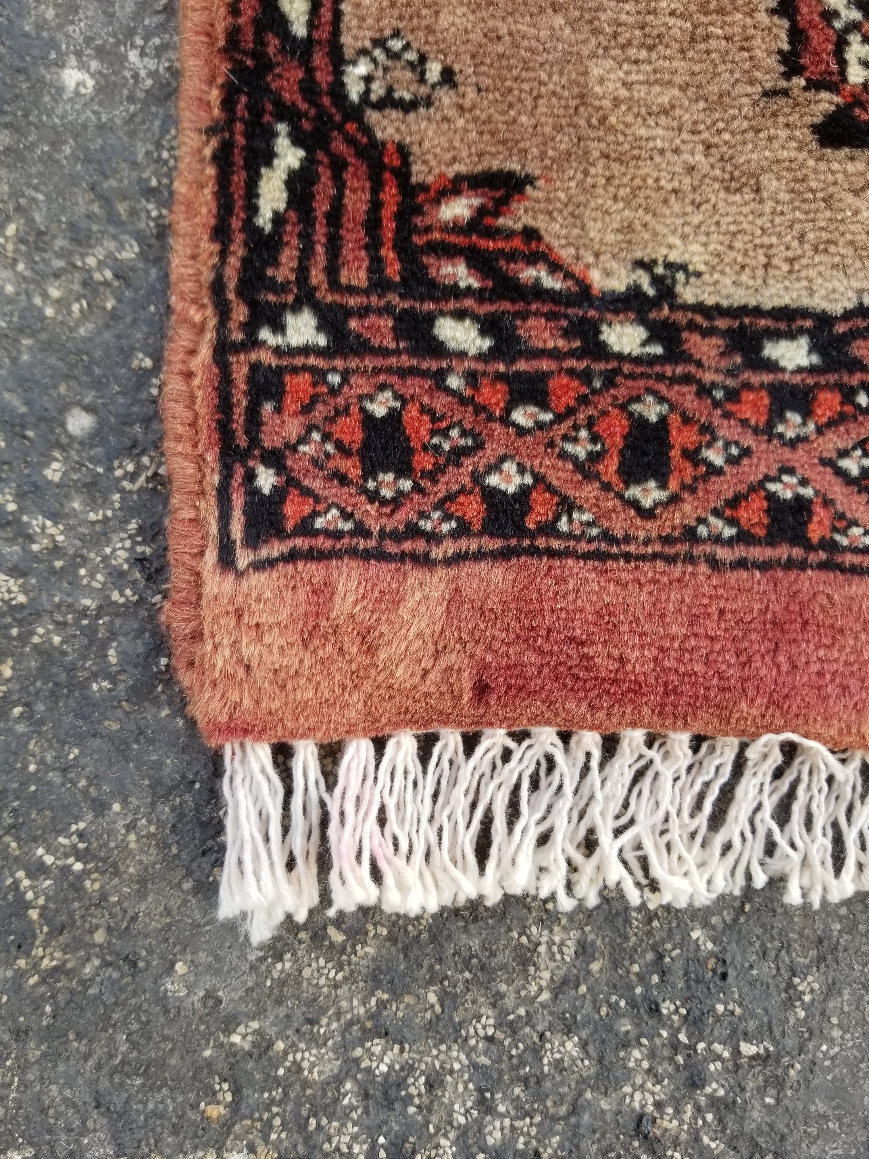 Vintage Traditional Handmade Bokhara Style Wool Multicolor Runner 114x35cm