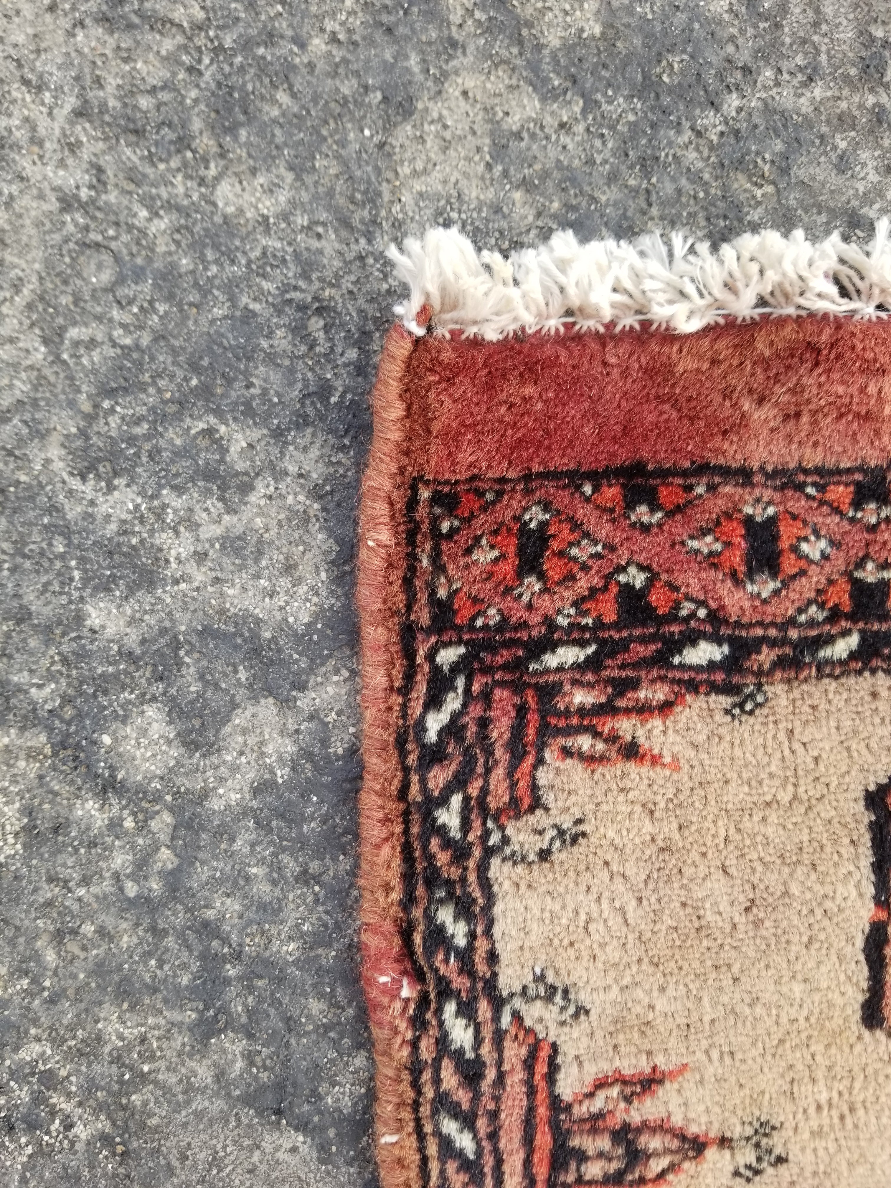 Vintage Traditional Handmade Bokhara Style Wool Multicolor Runner 114x35cm