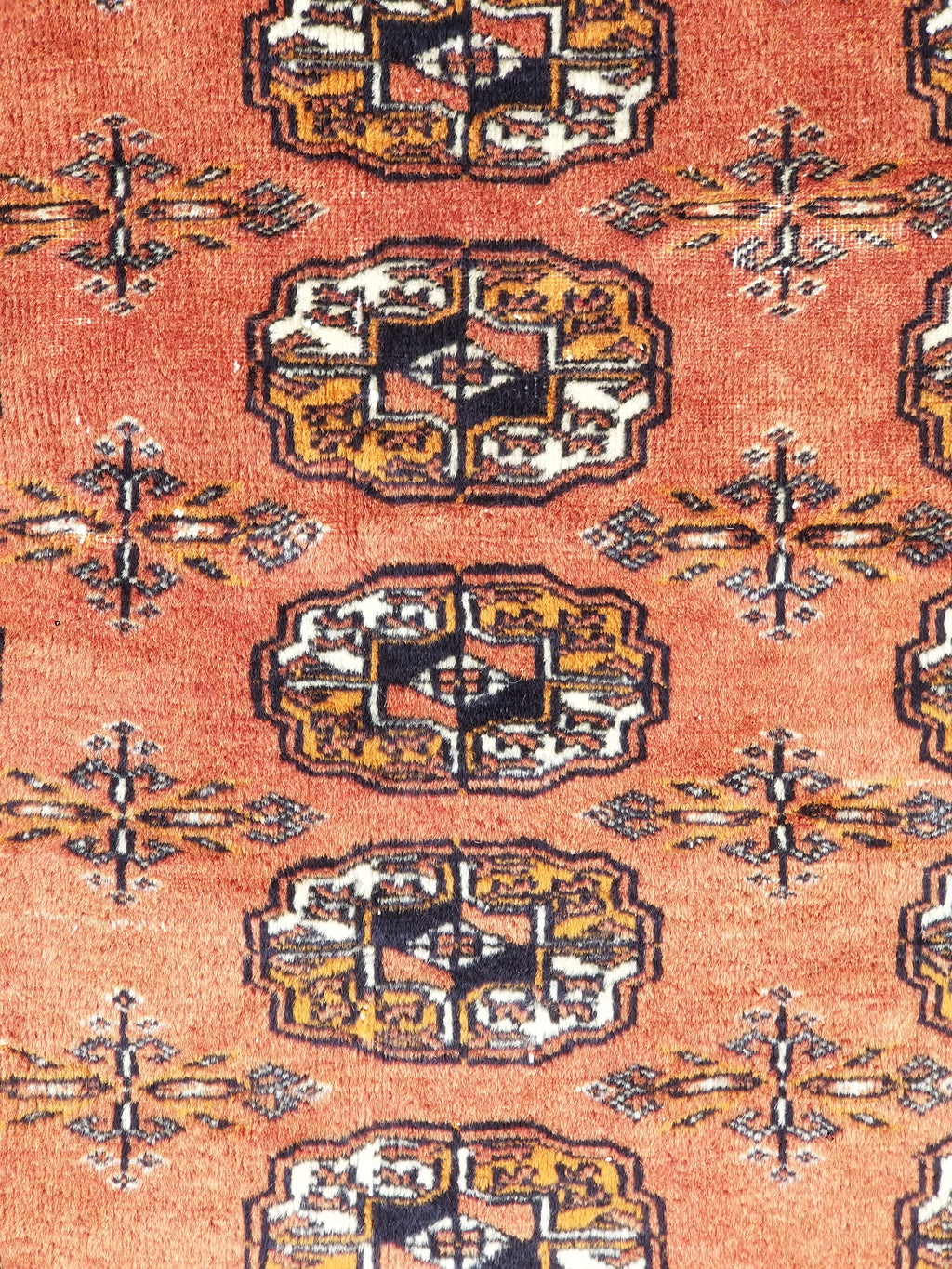 Antique Traditional Handmade Bokhara Style Wool Multicolor Rug 139x127cm