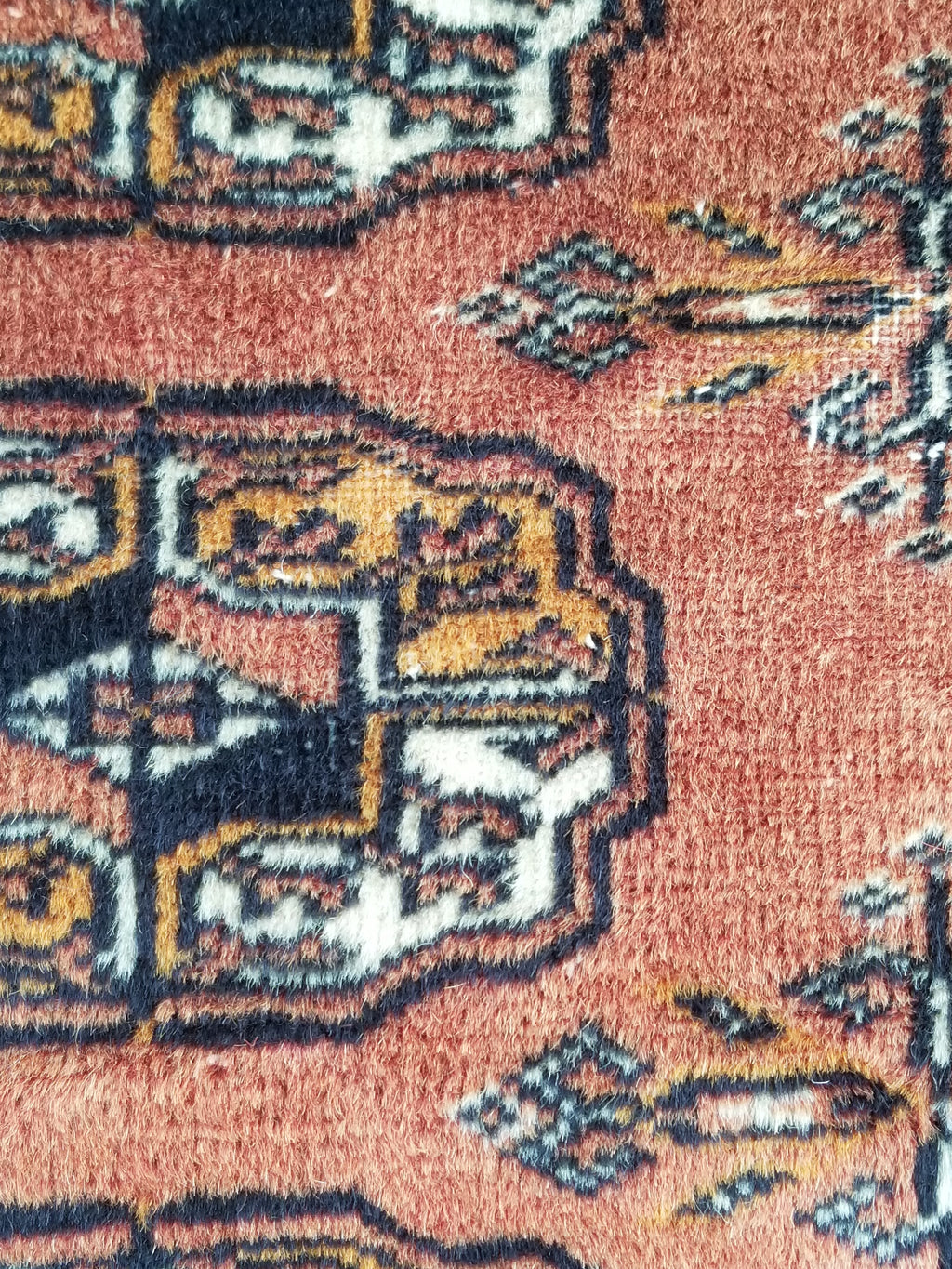 Antique Traditional Handmade Bokhara Style Wool Multicolor Rug 139x127cm