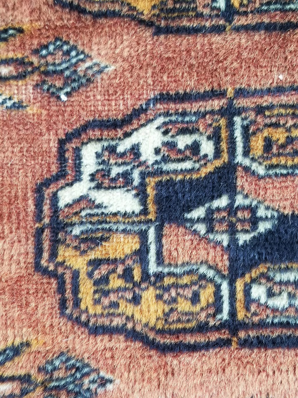 Antique Traditional Handmade Bokhara Style Wool Multicolor Rug 139x127cm