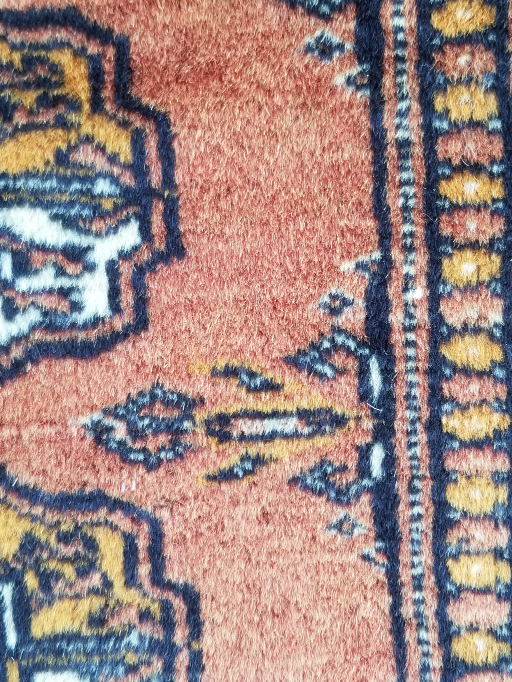 Antique Traditional Handmade Bokhara Style Wool Multicolor Rug 139x127cm