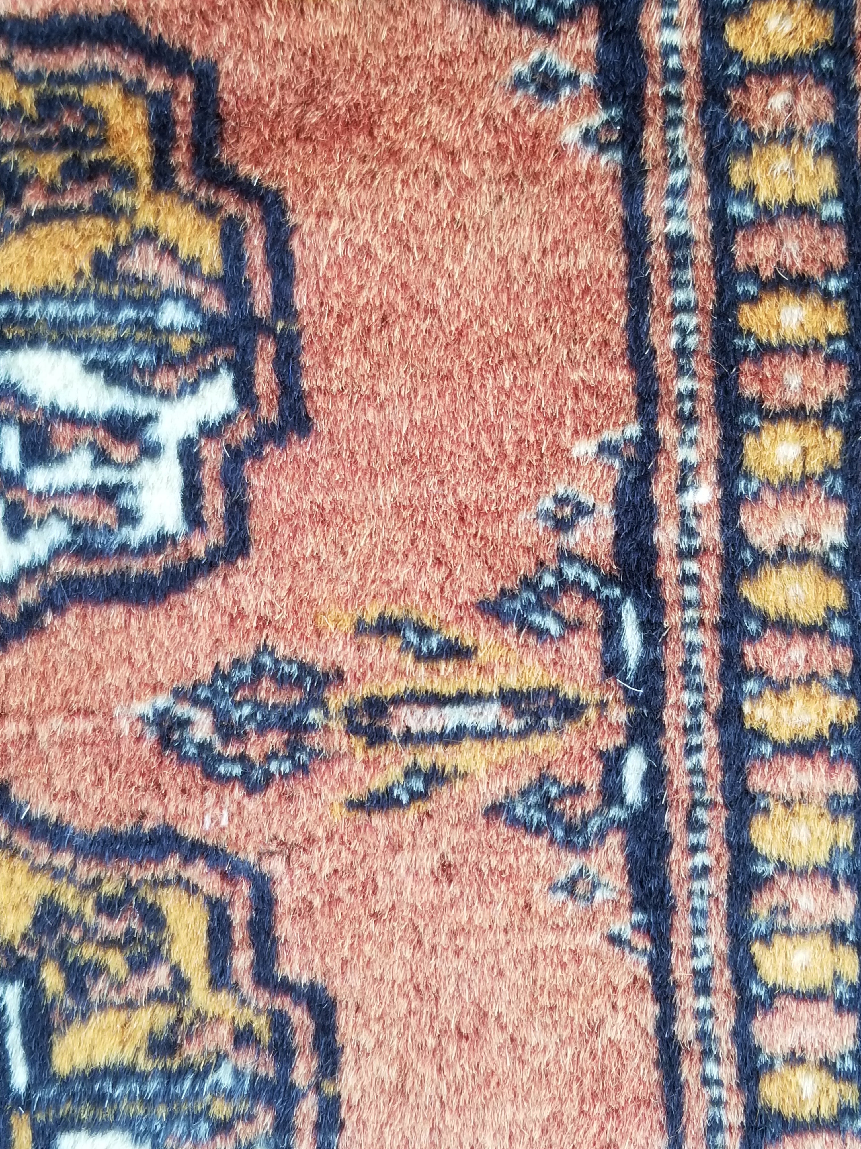 Antique Traditional Handmade Bokhara Style Wool Multicolor Rug 139x127cm