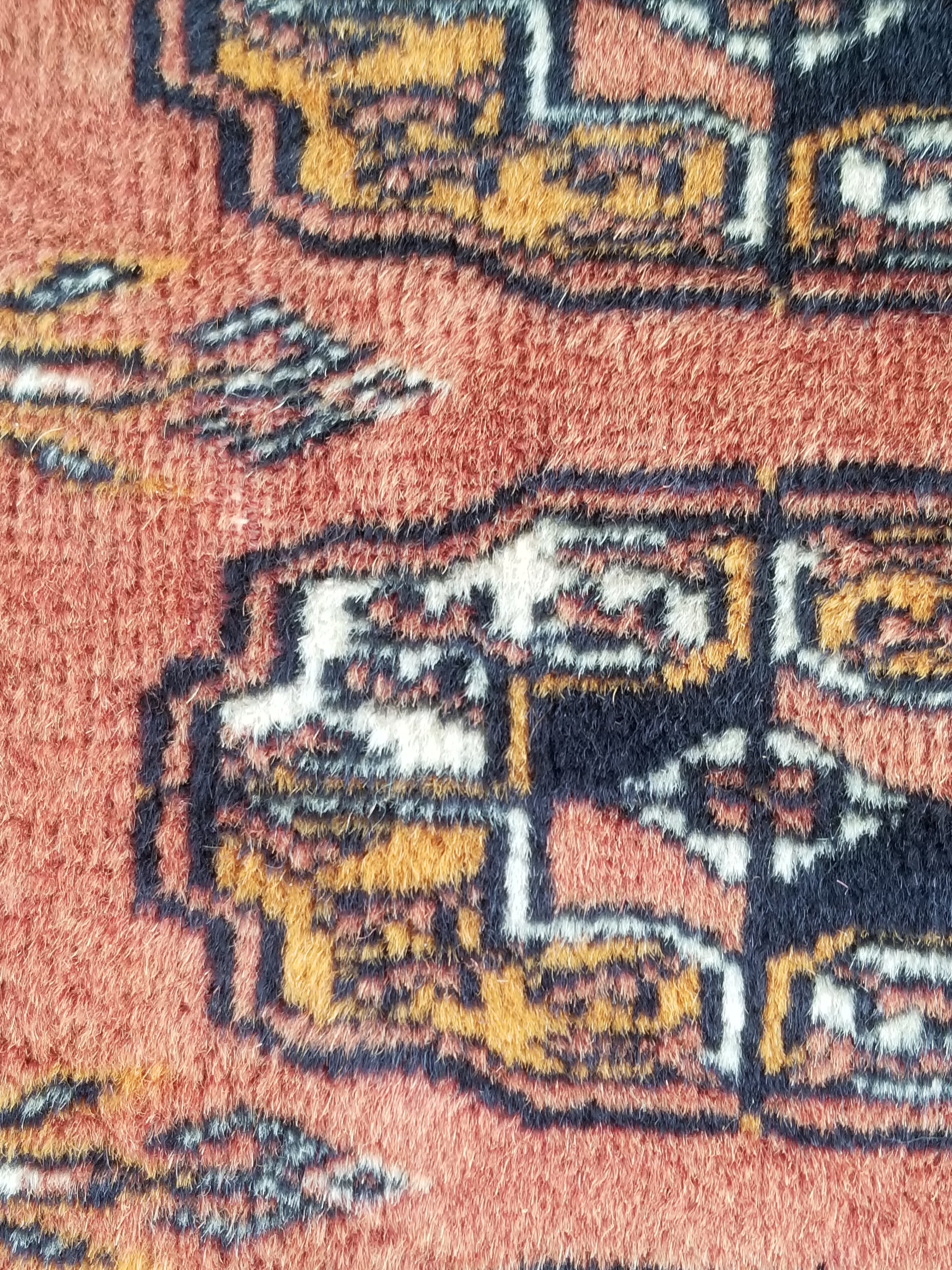Antique Traditional Handmade Bokhara Style Wool Multicolor Rug 139x127cm