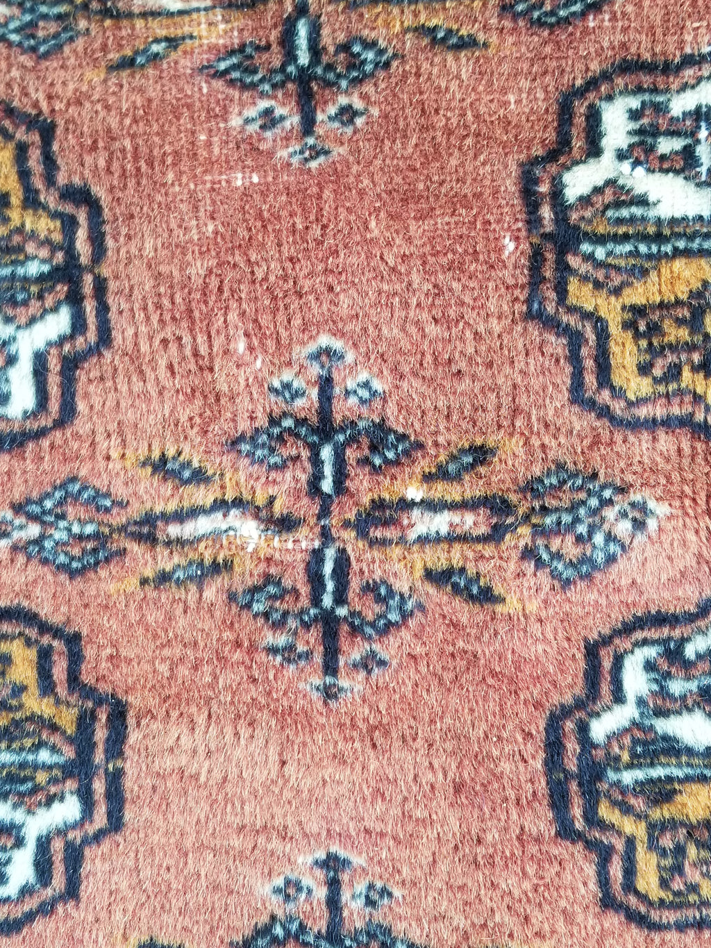 Antique Traditional Handmade Bokhara Style Wool Multicolor Rug 139x127cm