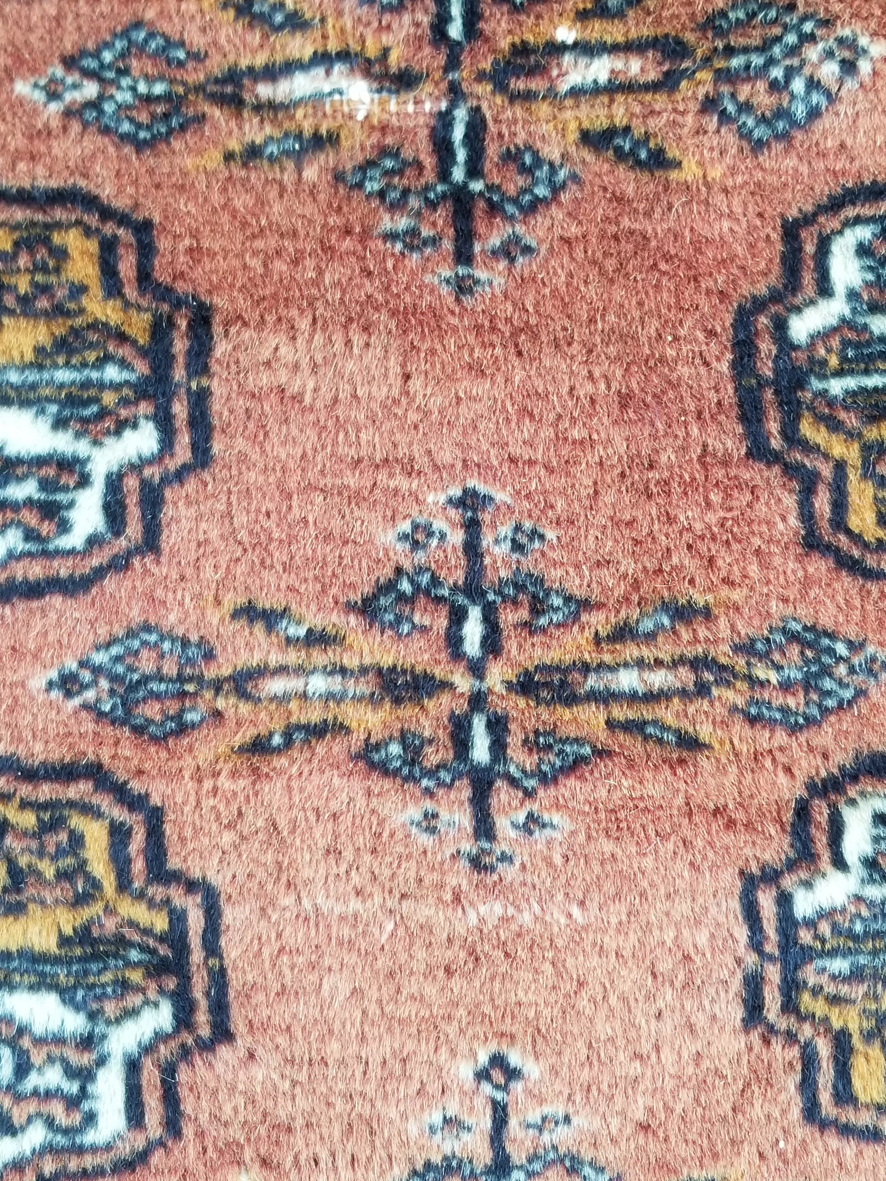 Antique Traditional Handmade Bokhara Style Wool Multicolor Rug 139x127cm