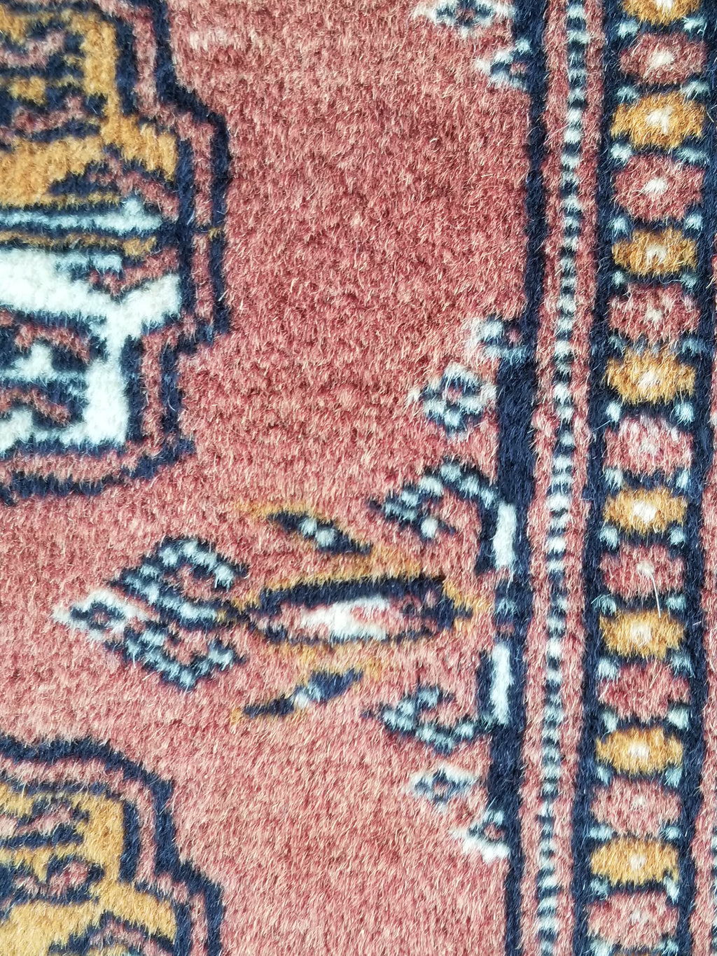 Antique Traditional Handmade Bokhara Style Wool Multicolor Rug 139x127cm