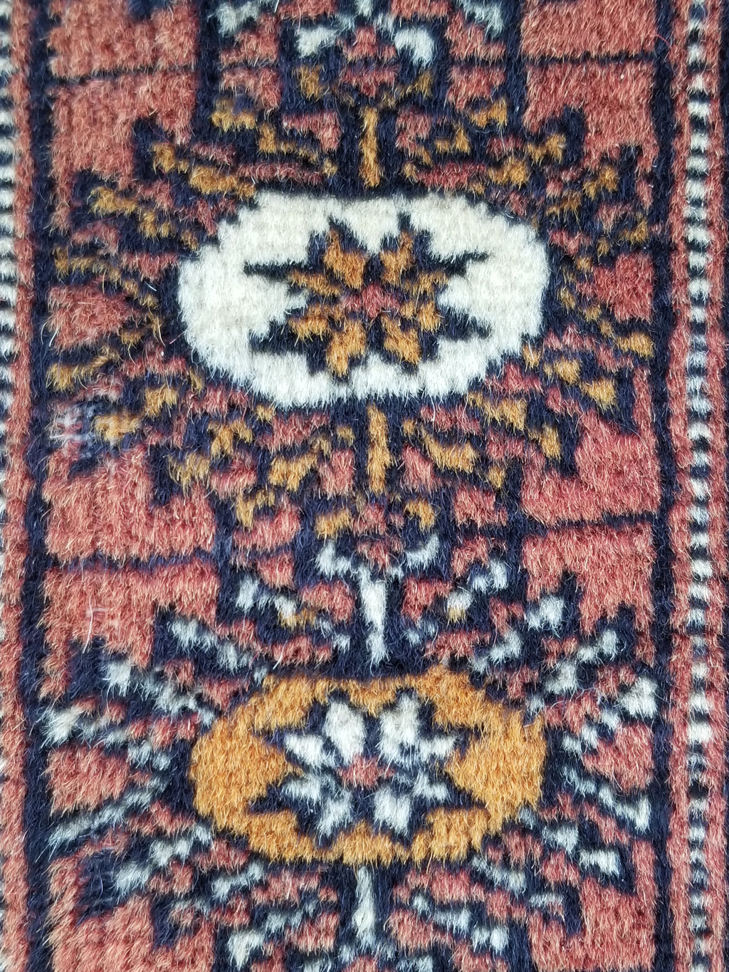 Antique Traditional Handmade Bokhara Style Wool Multicolor Rug 139x127cm