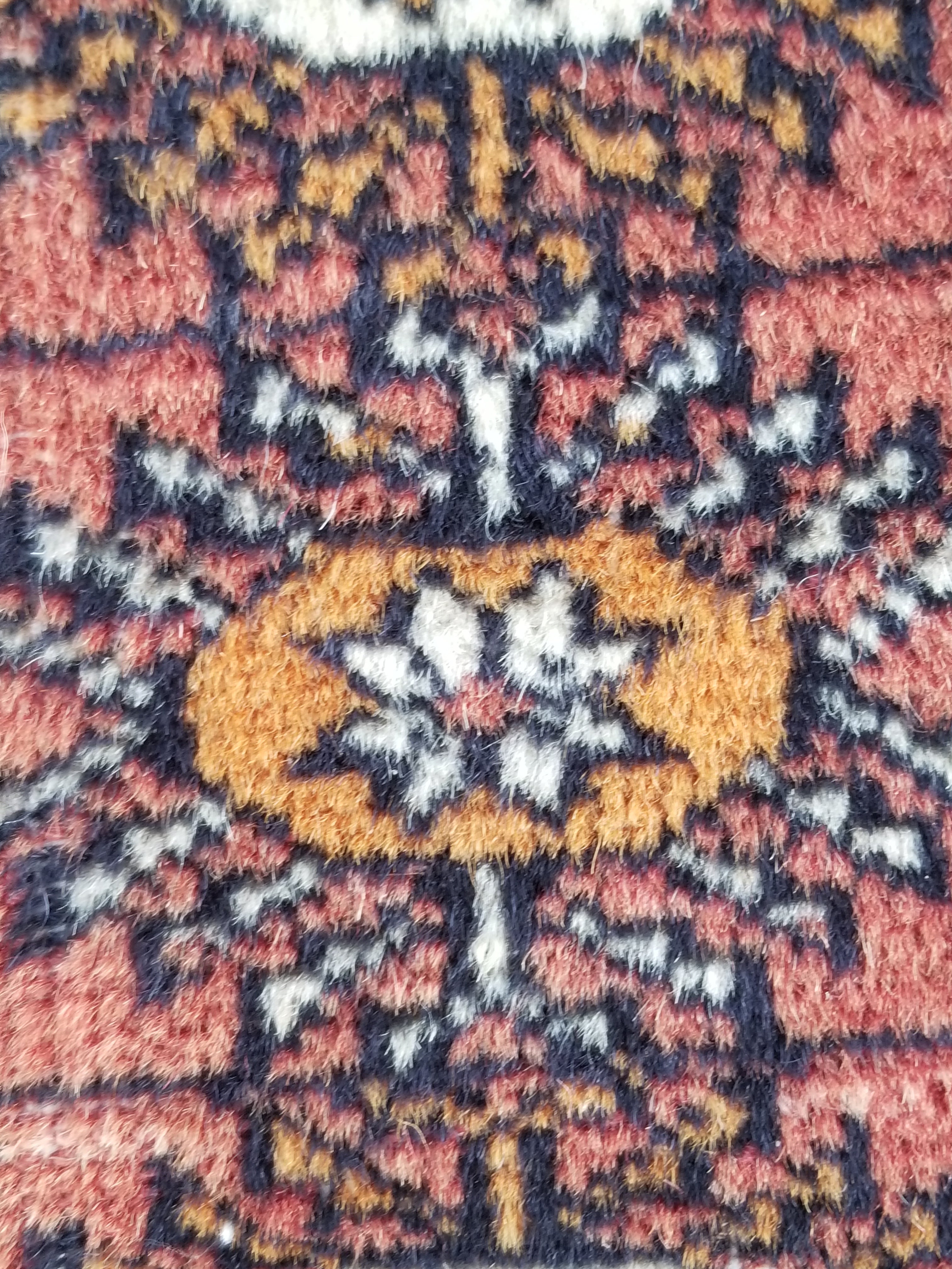 Antique Traditional Handmade Bokhara Style Wool Multicolor Rug 139x127cm