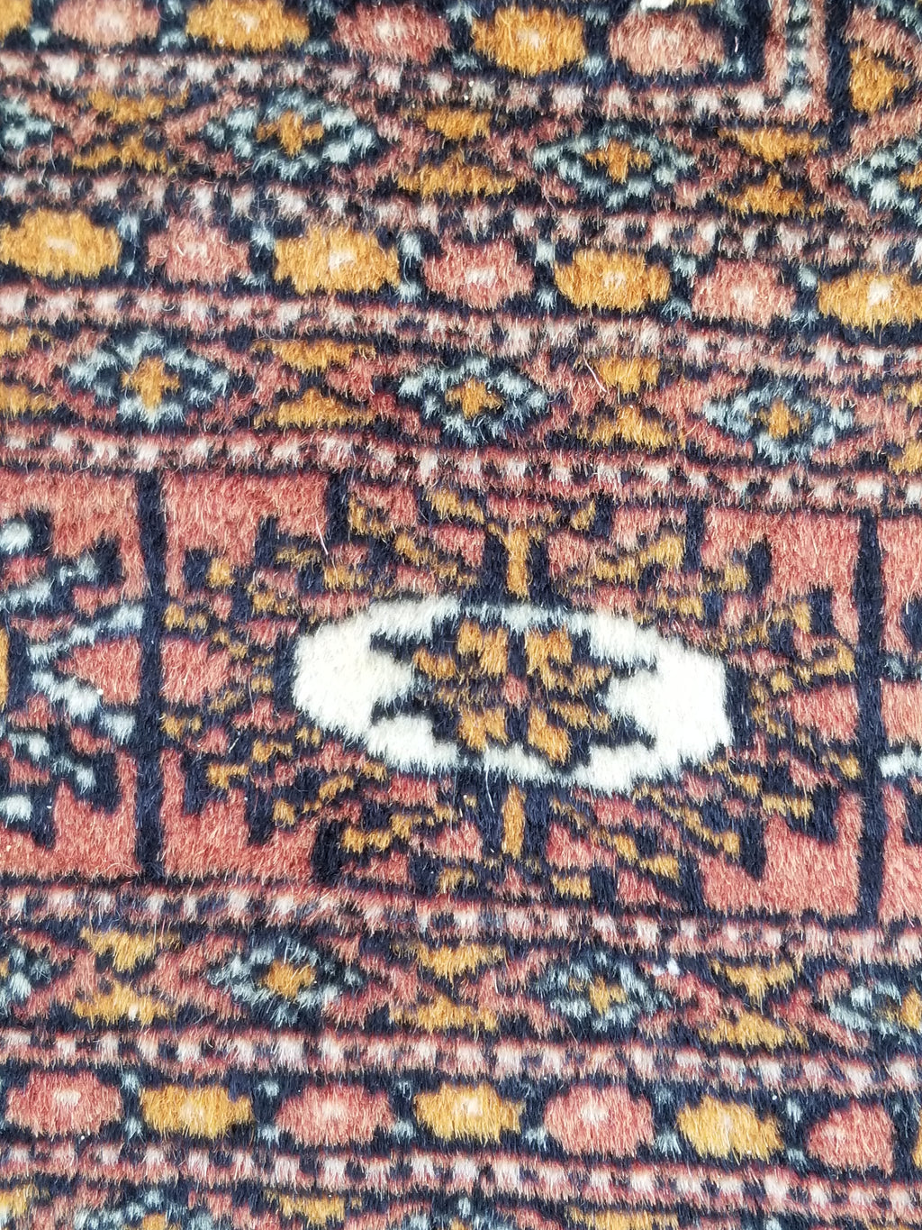 Antique Traditional Handmade Bokhara Style Wool Multicolor Rug 139x127cm