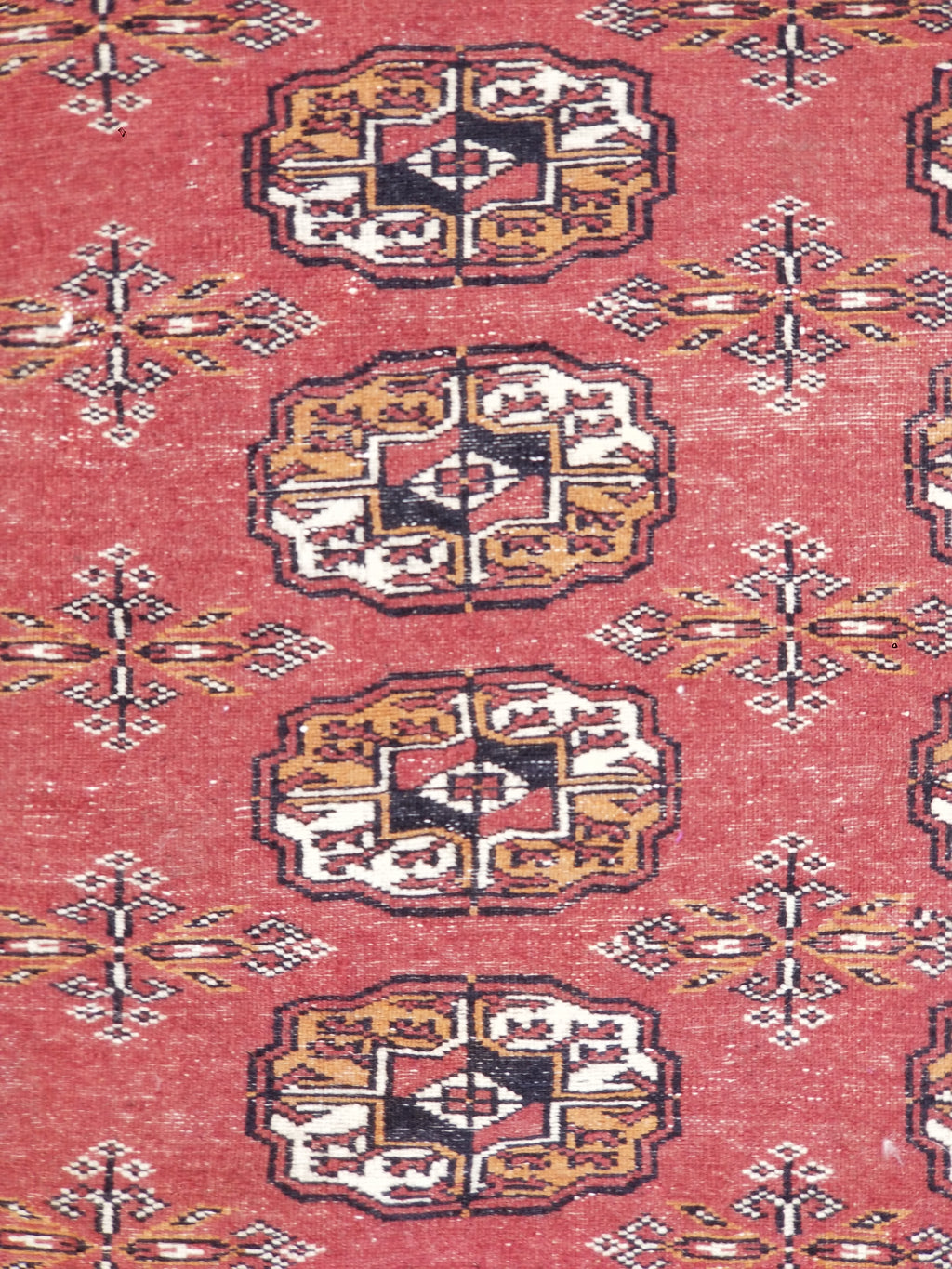 Antique Traditional Handmade Bokhara Style Wool Multicolor Rug 139x127cm