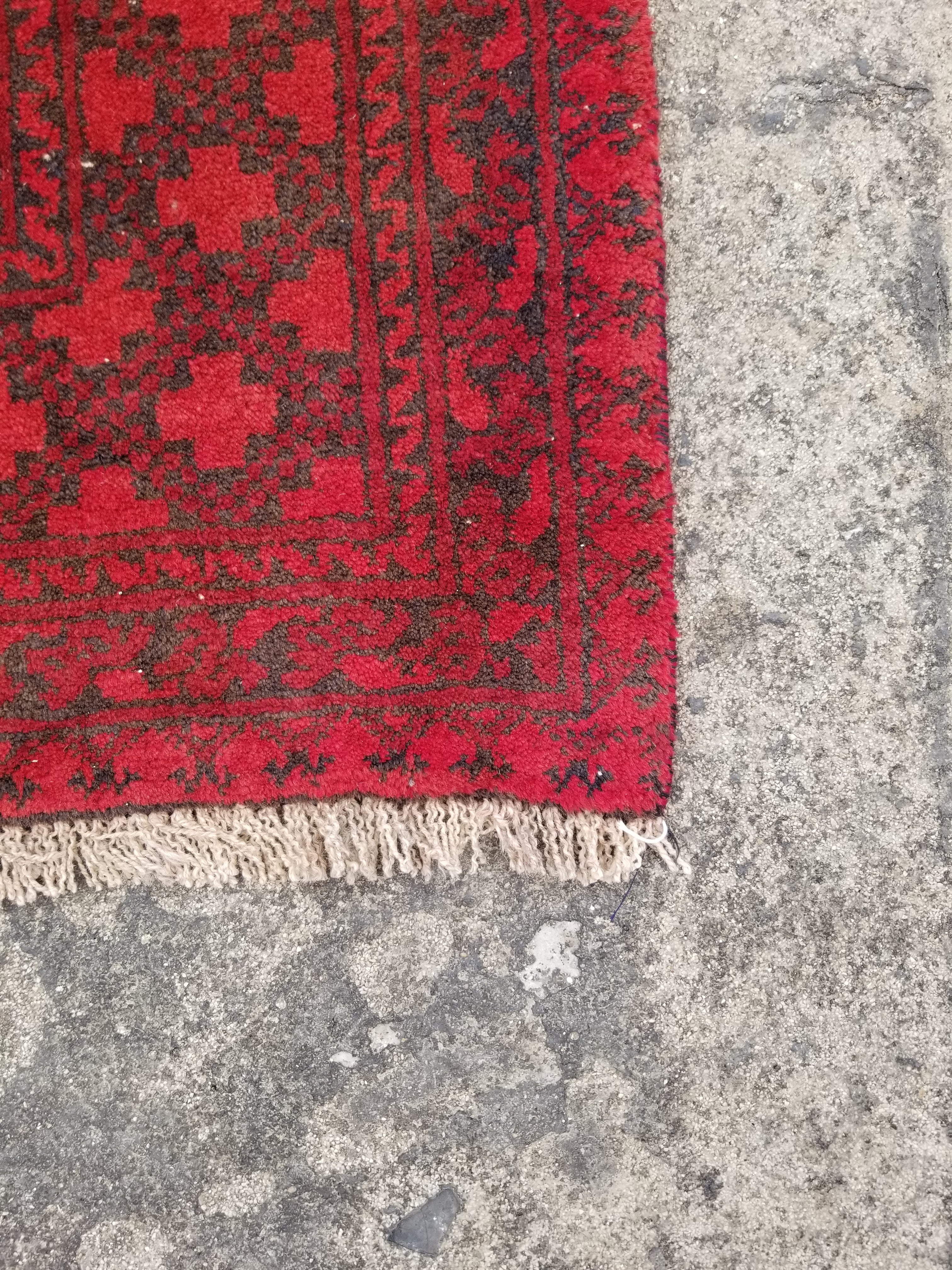 Vintage Traditional Handmade Afghan Wool Multicolor Rug 266x198cm