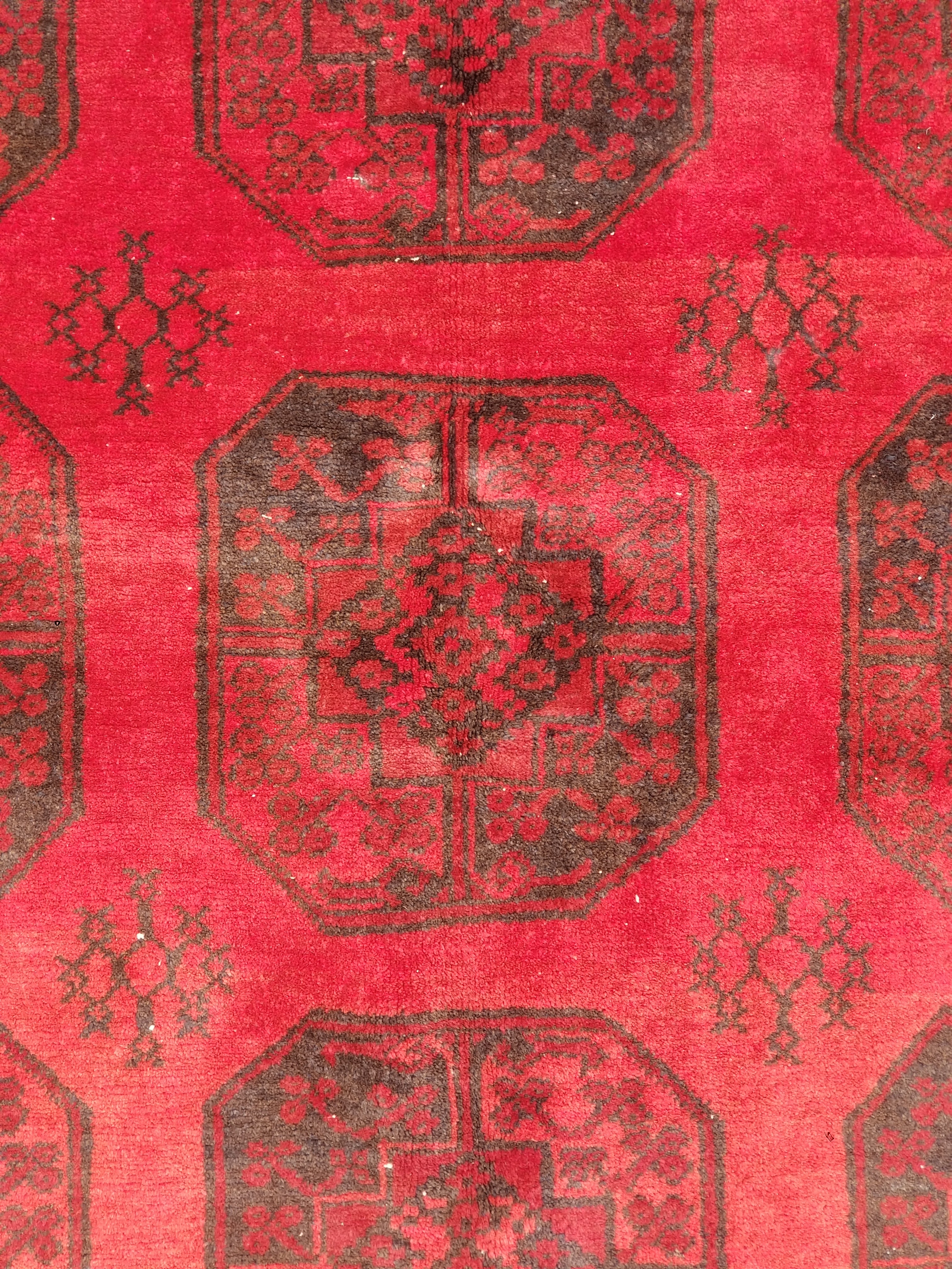Vintage Traditional Handmade Afghan Wool Multicolor Rug 266x198cm
