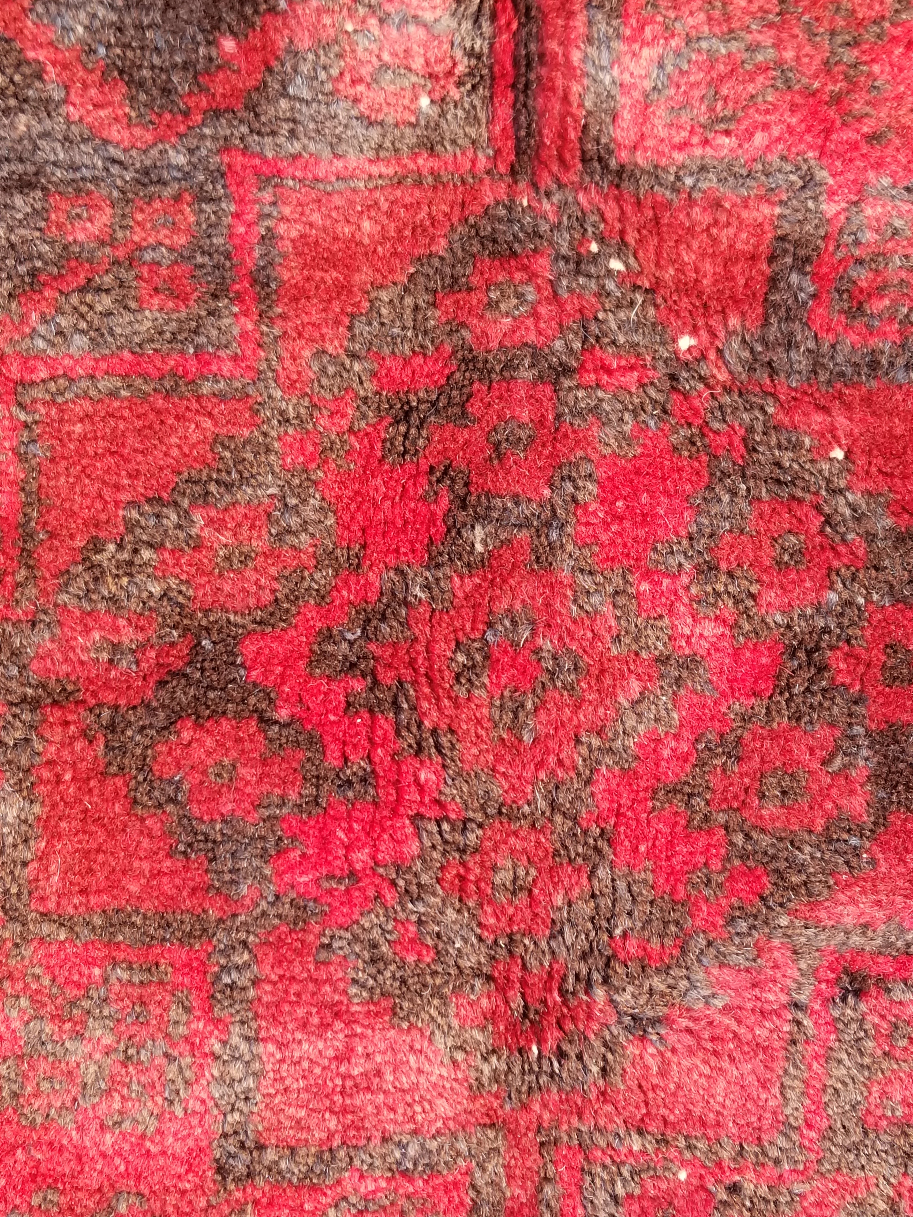 Vintage Traditional Handmade Afghan Wool Multicolor Rug 266x198cm