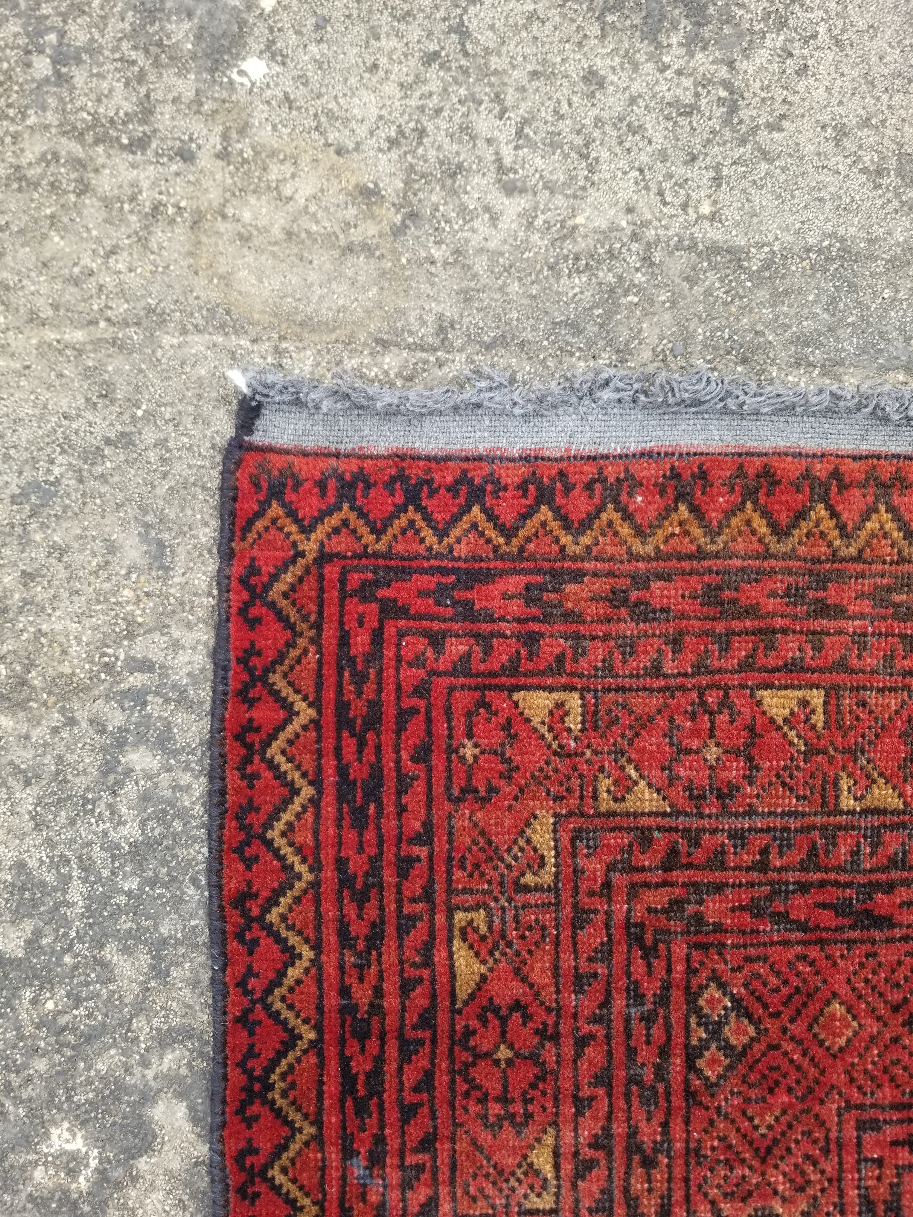Distressed Vintage Traditional Handmade Oriental Wool Multicolor Rug 277x190cm