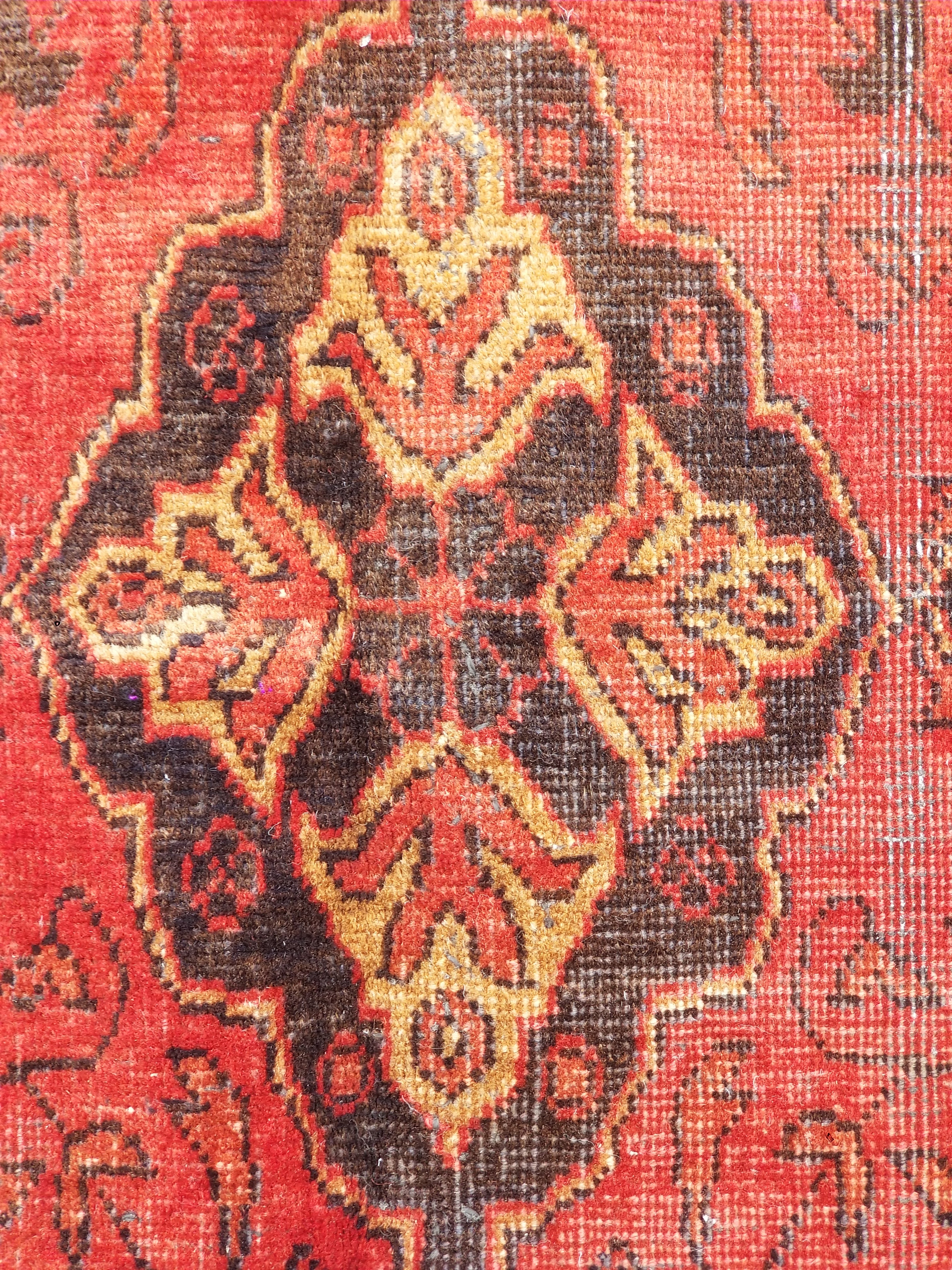Distressed Vintage Traditional Handmade Oriental Wool Multicolor Rug 277x190cm