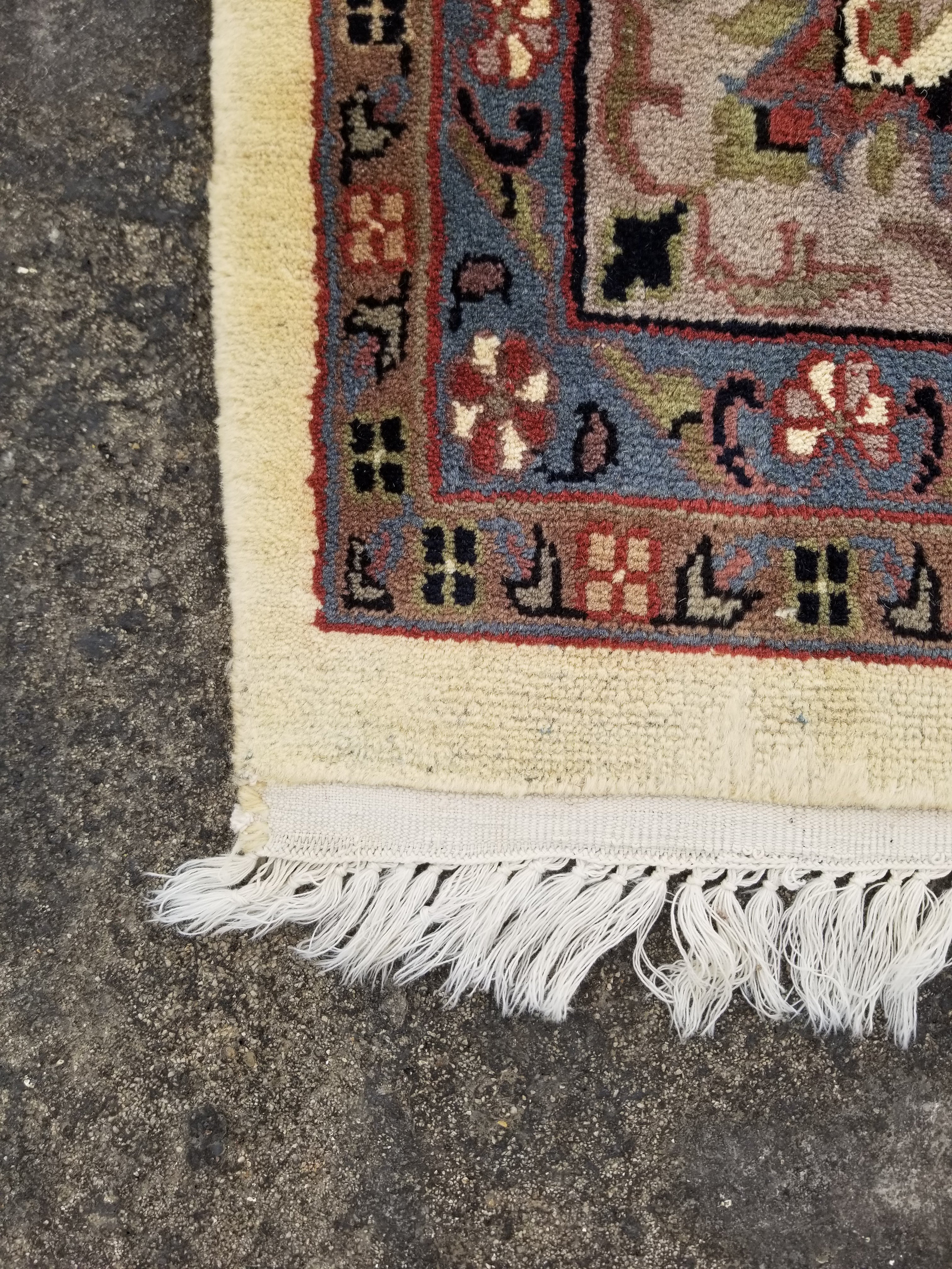 Vintage Traditional Handmade Oriental Wool Multicolor Rug 355x244cm