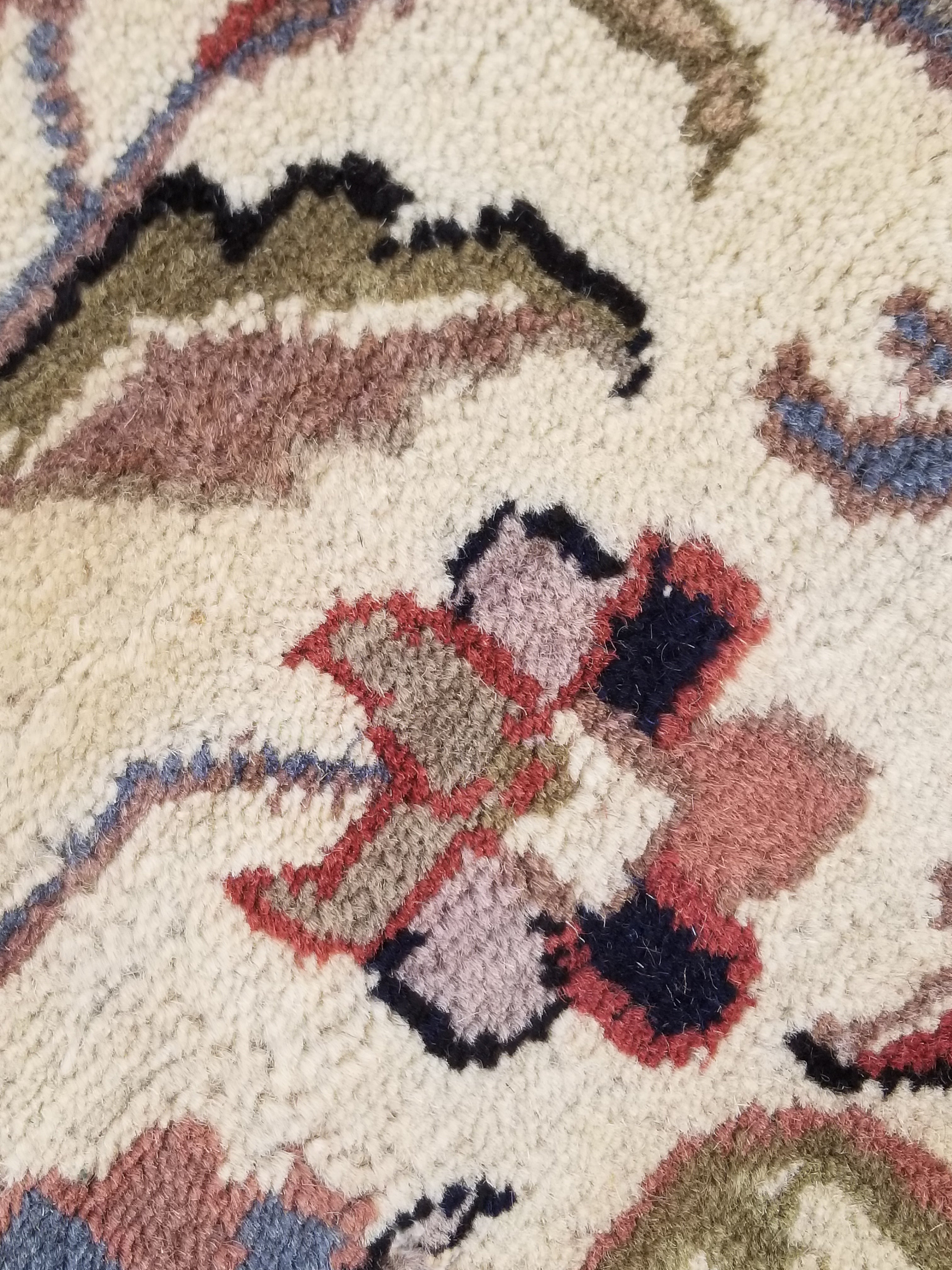 Vintage Traditional Handmade Oriental Wool Multicolor Rug 355x244cm